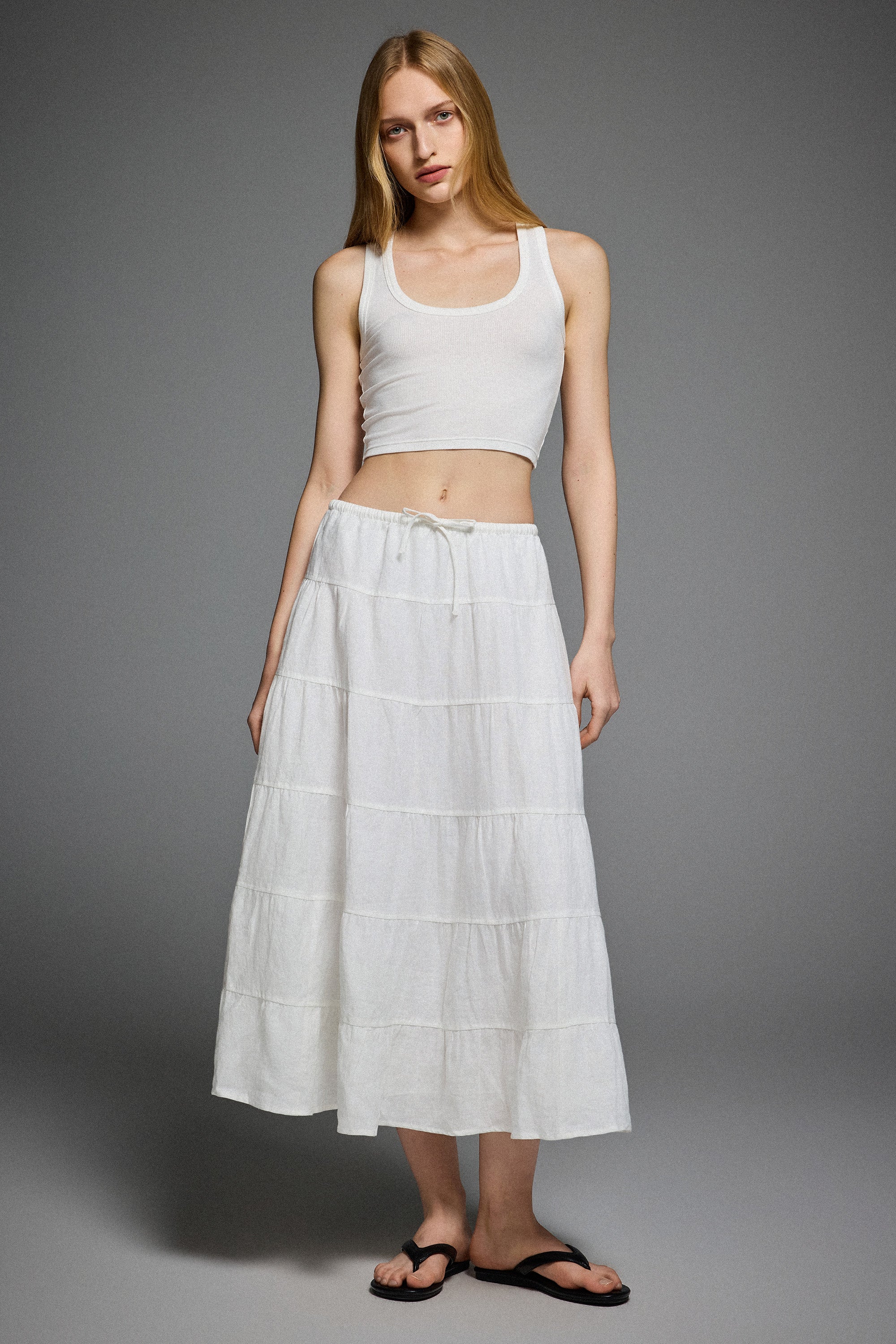 Bouquet Linen Skirt - Image 24