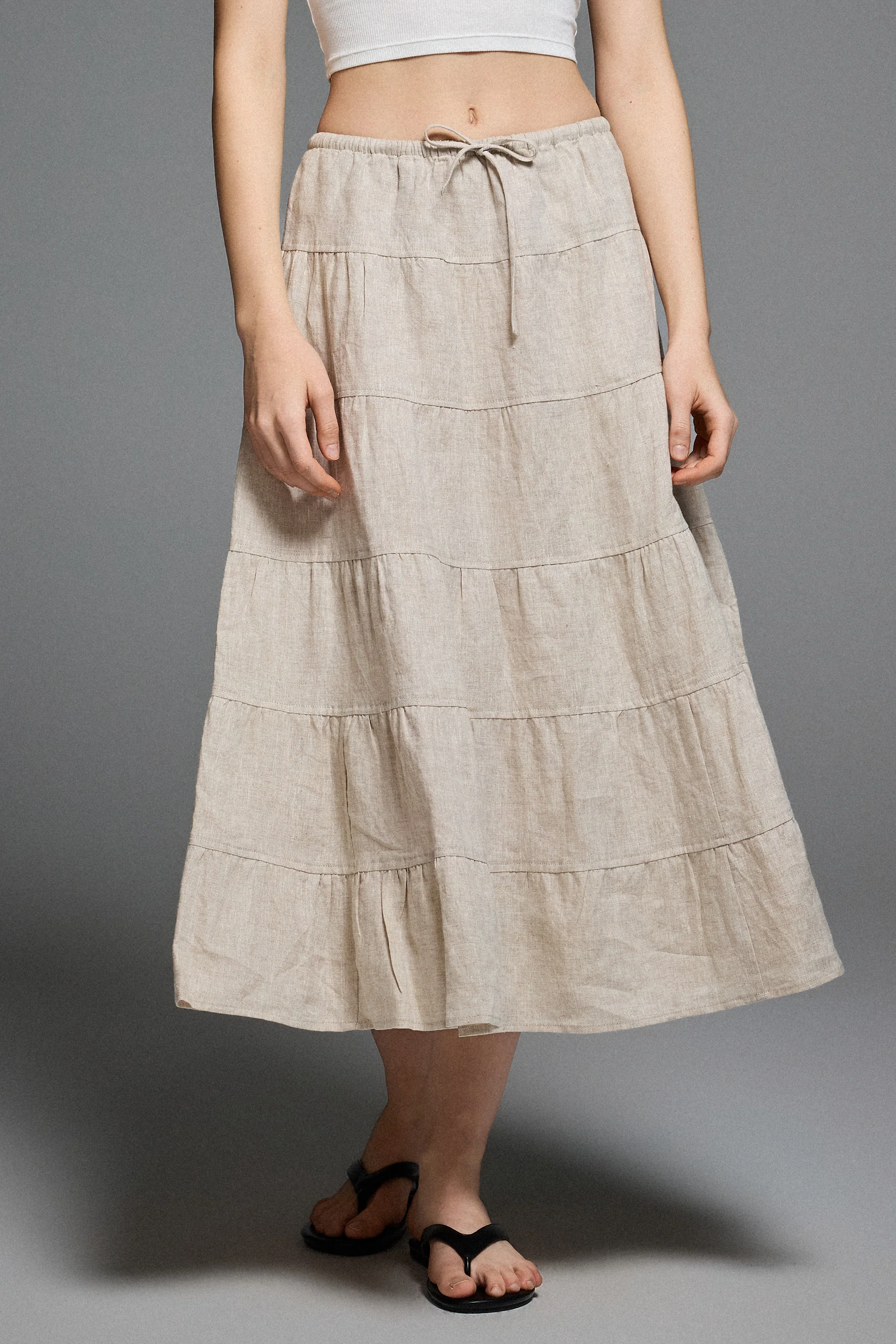 Bouquet Linen Skirt - Image 43