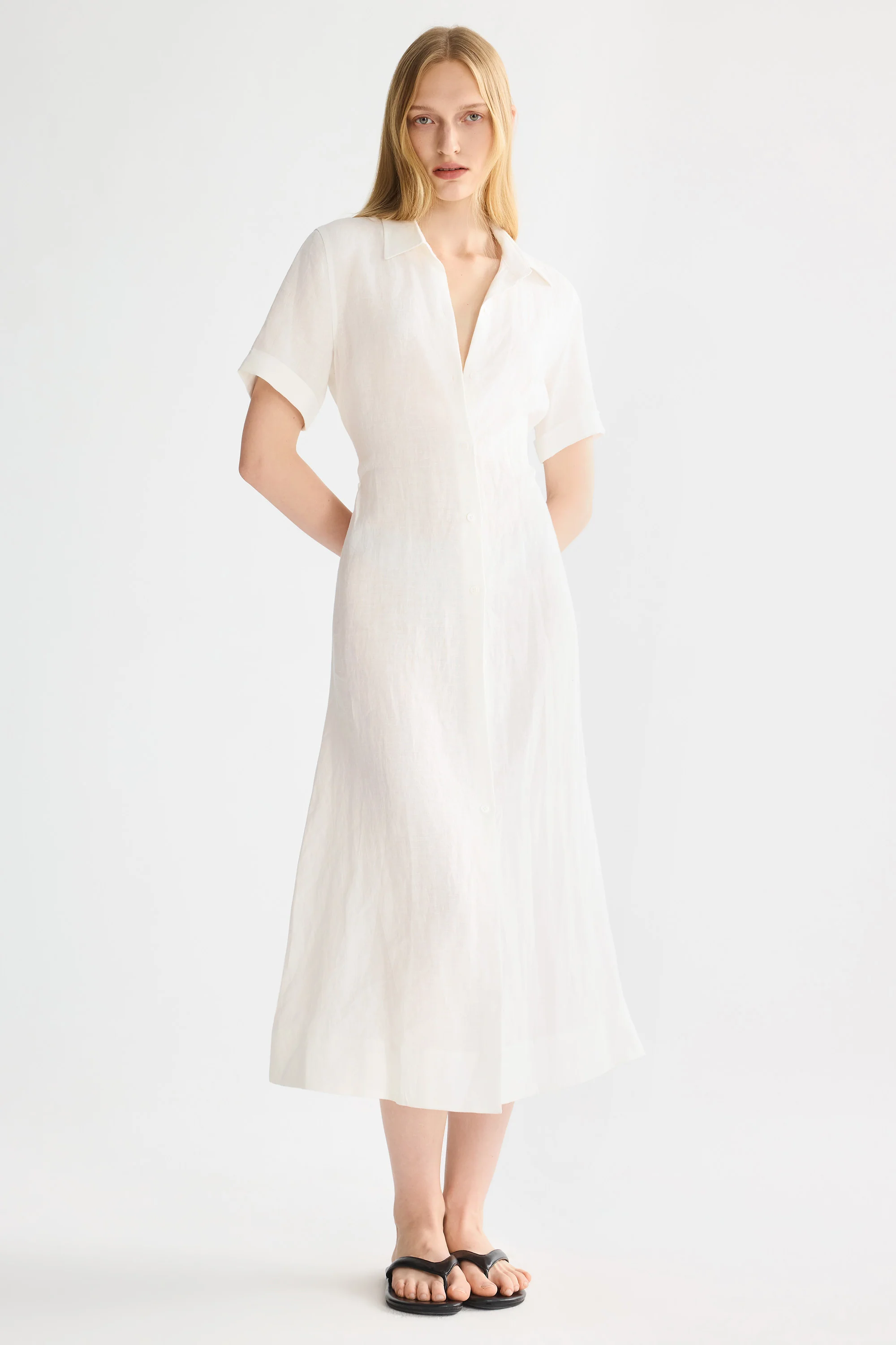 Classic Linen Maxi Dress - Image 12