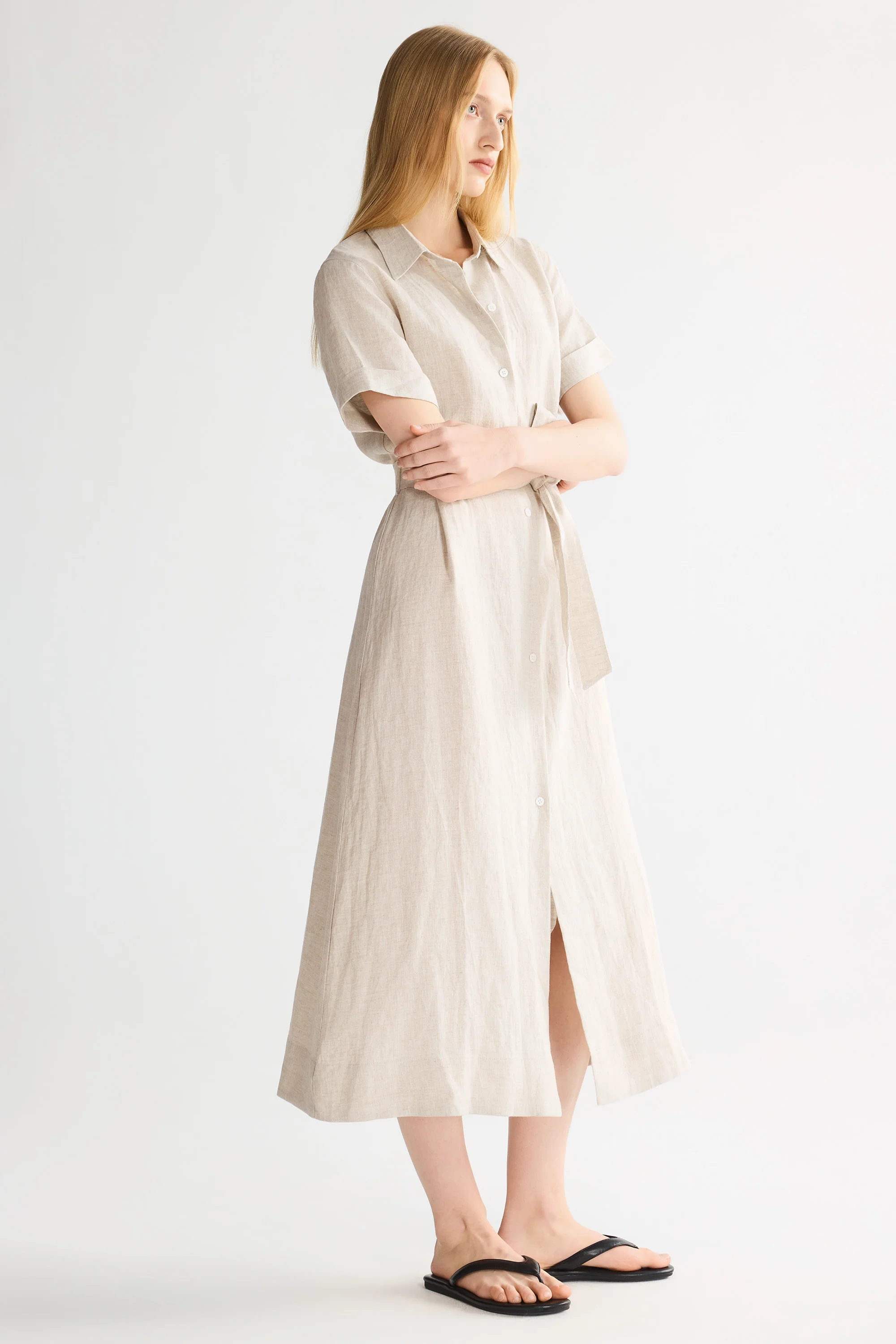 Classic Linen Maxi Dress - Image 32