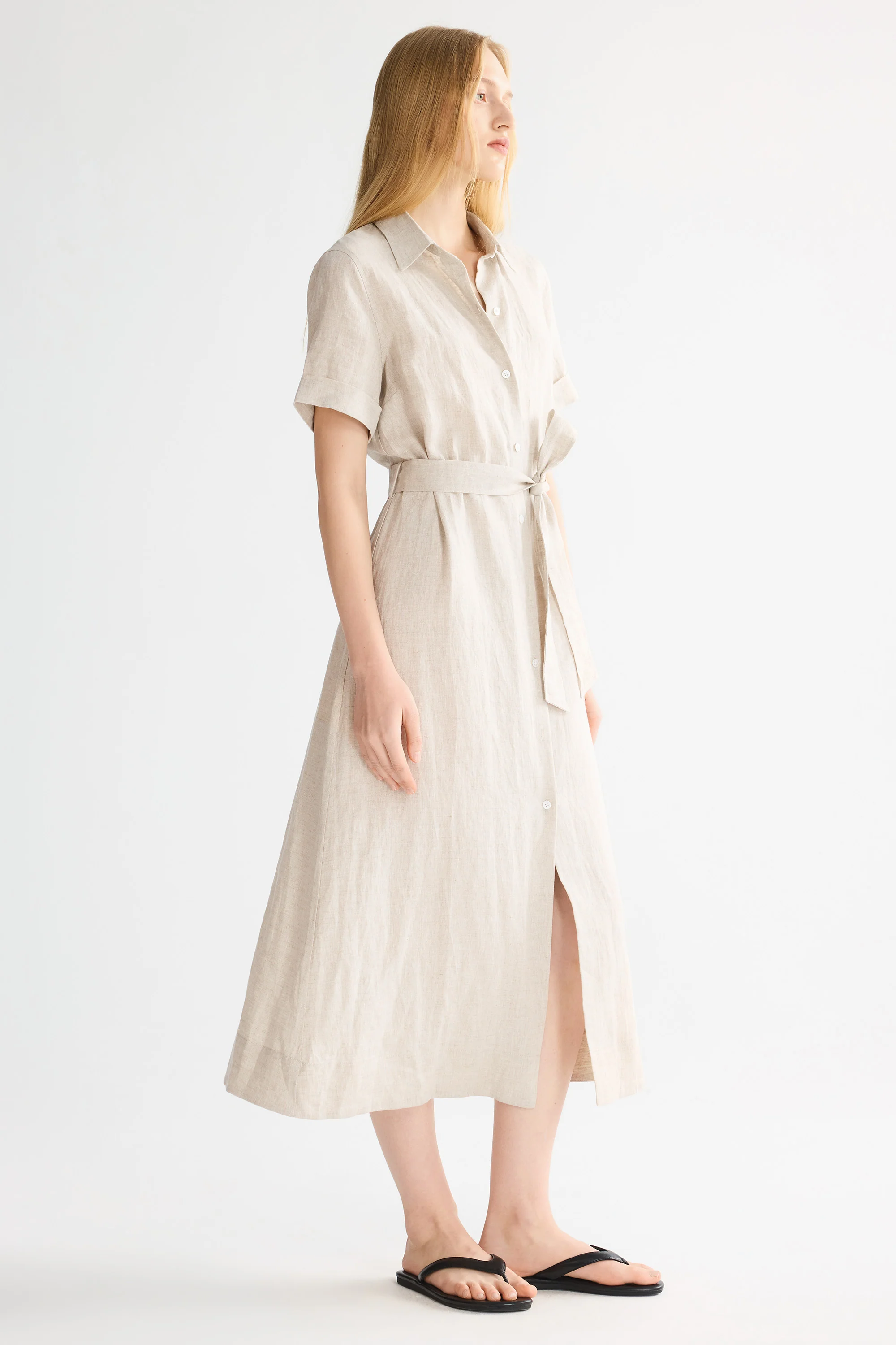 Classic Linen Maxi Dress - Image 38