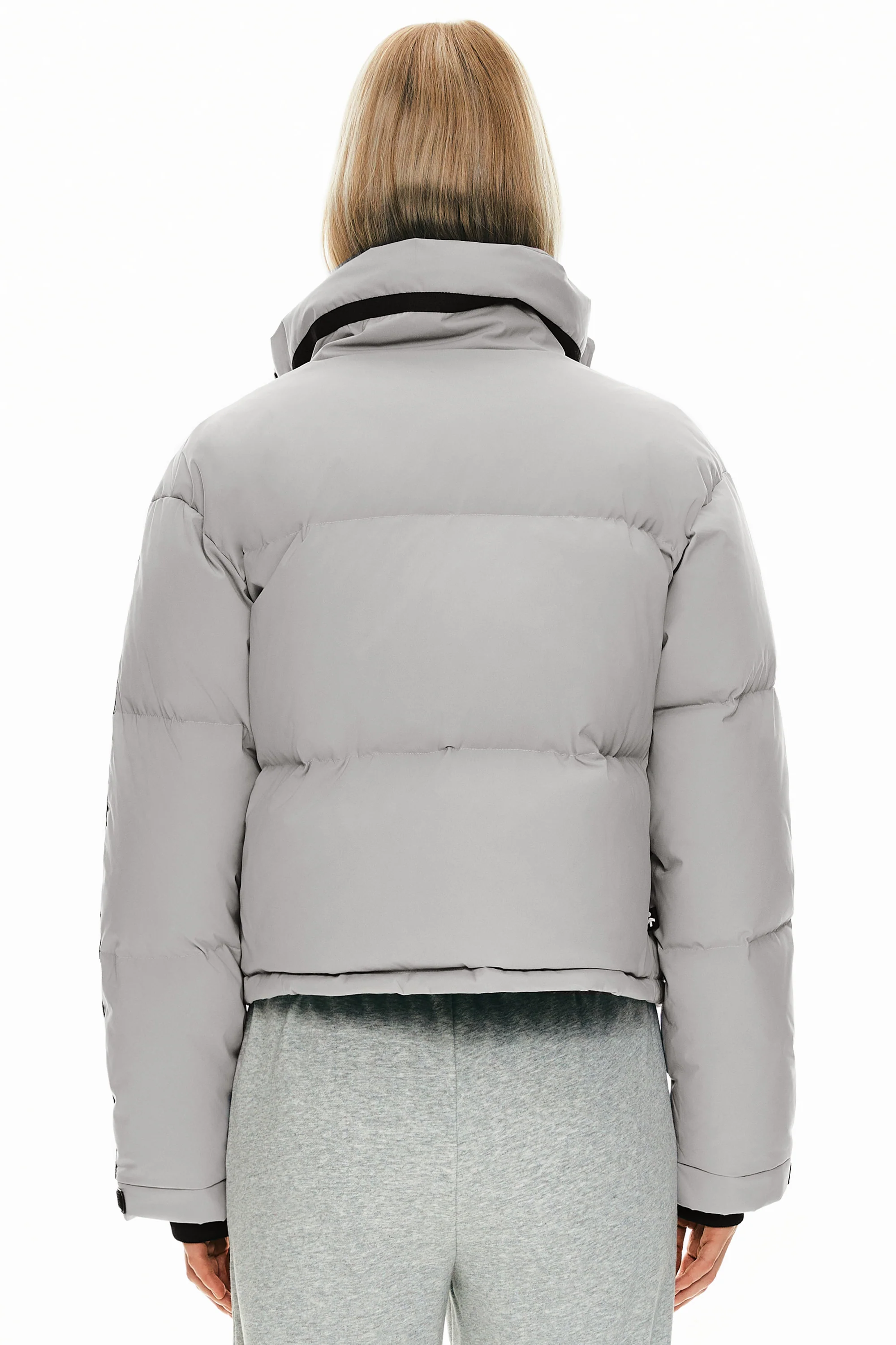 Cropped Quilted Down Puffer Jacket - Image 14