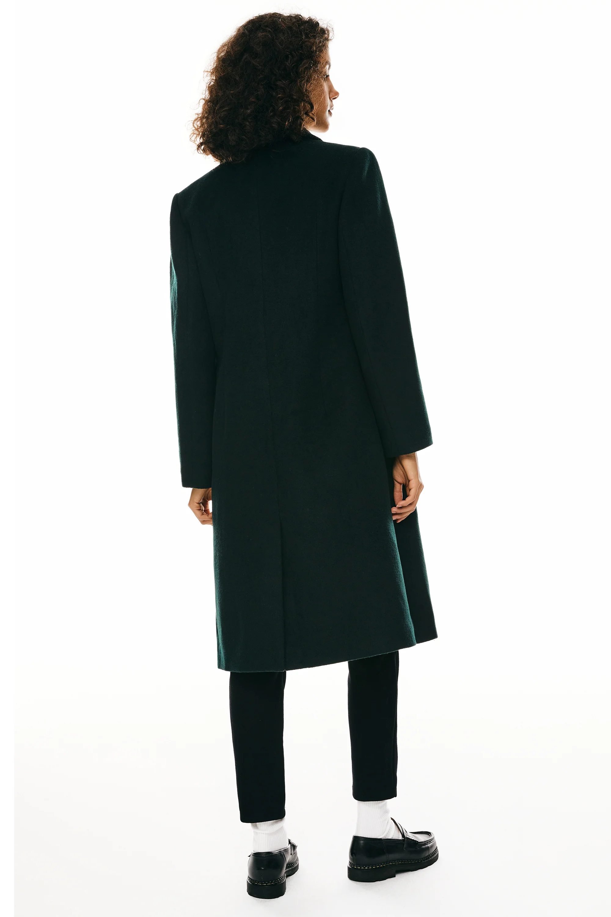 Double Breasted Pea Wool Coat - Image 24