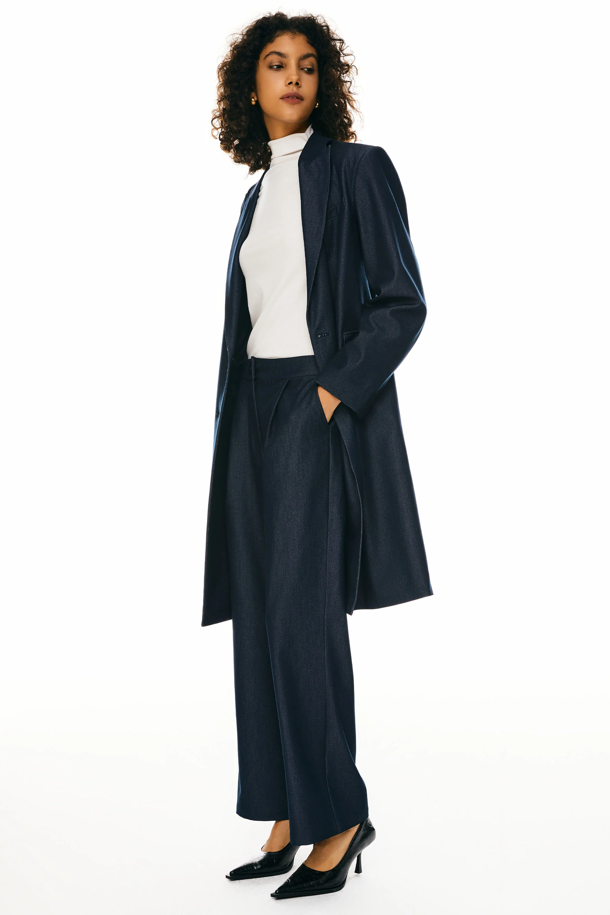 Double-Breasted Suit Blazer - Image 11