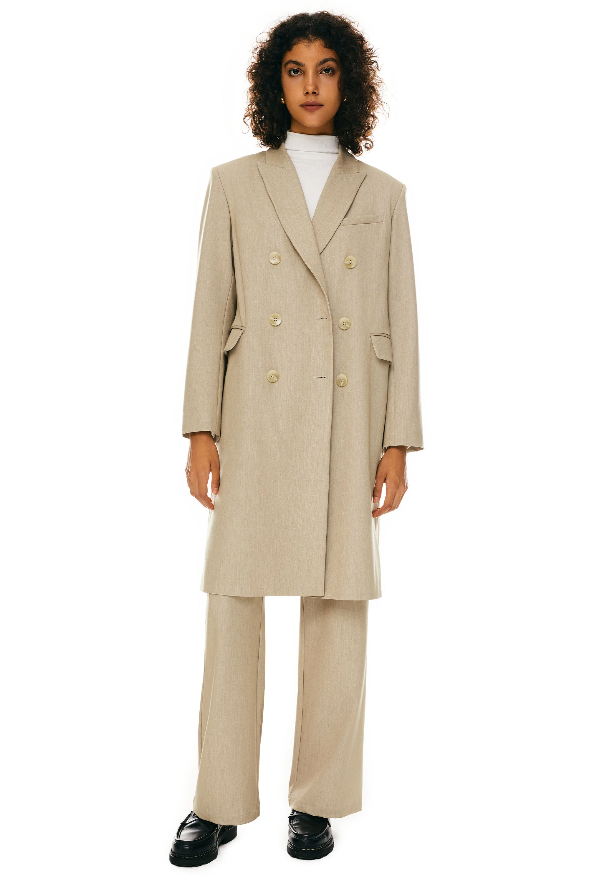 Double-Breasted Suit Blazer - Image 13
