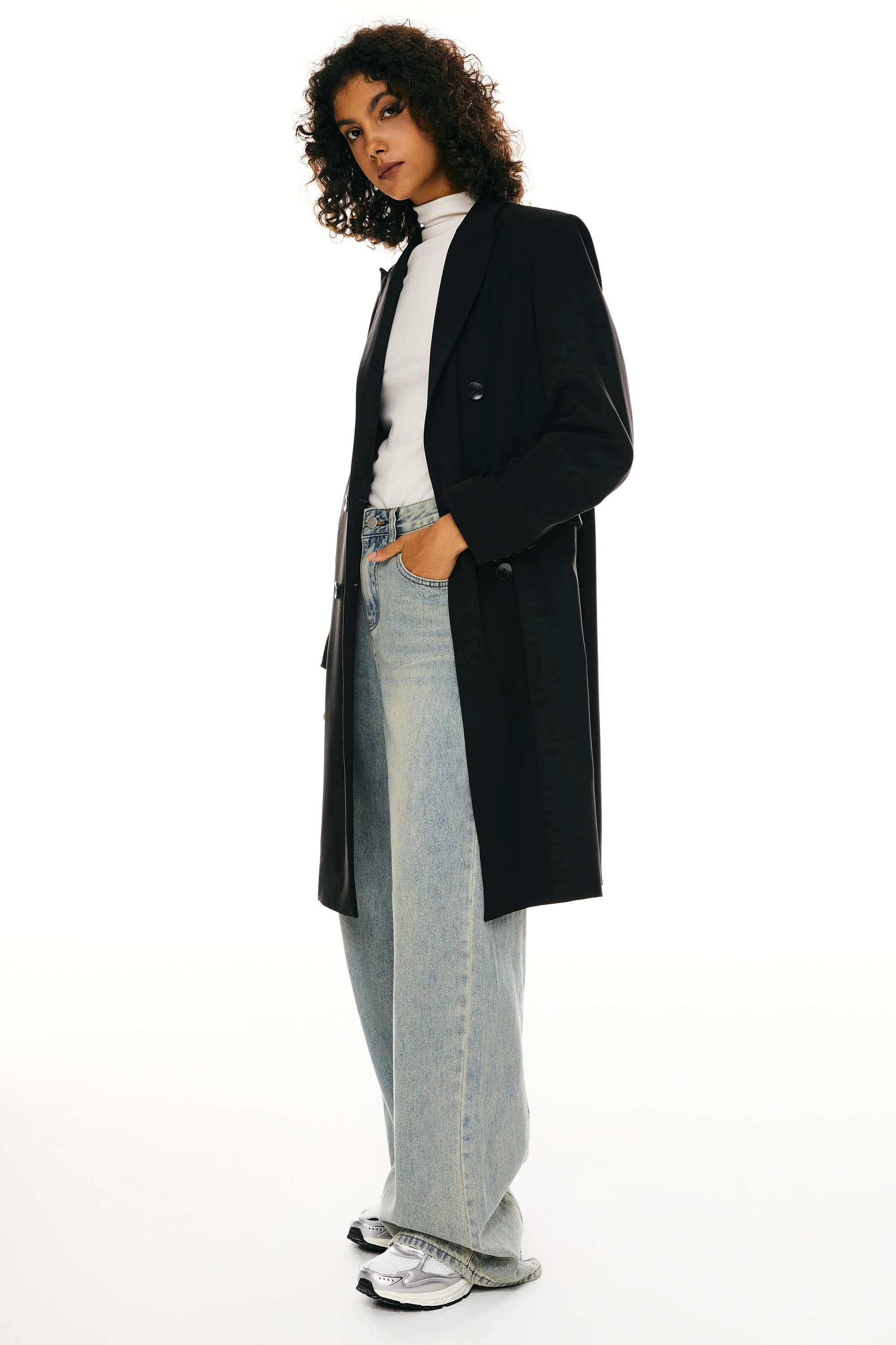 Double-Breasted Suit Blazer - Image 4