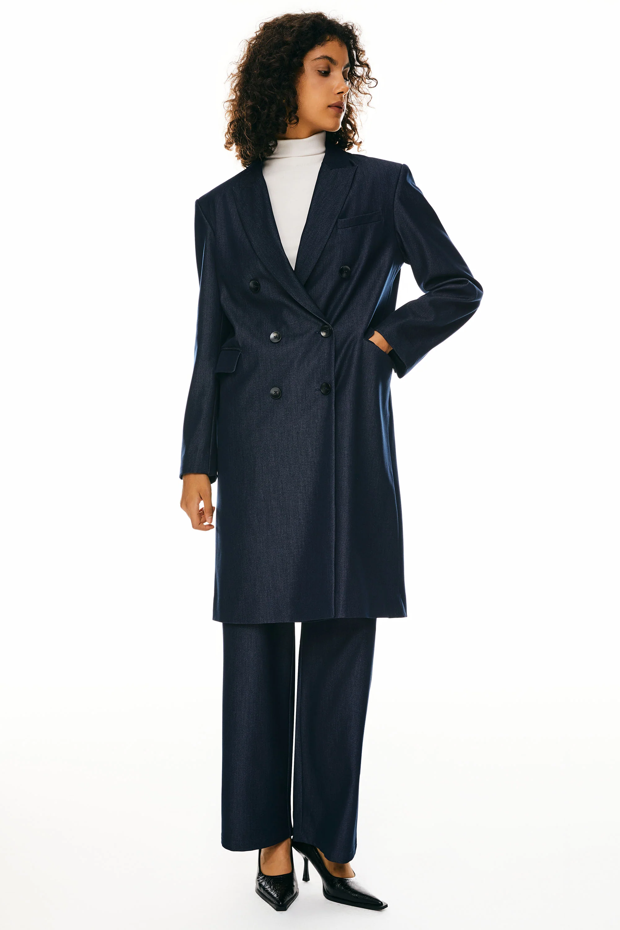 Double-Breasted Suit Blazer - Image 9