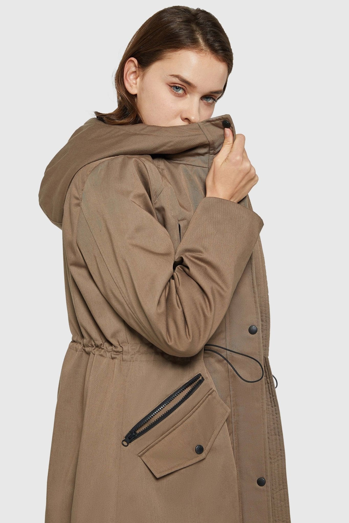 Fleece-Lined Hooded Parka Jacket with Pockets - Image 11
