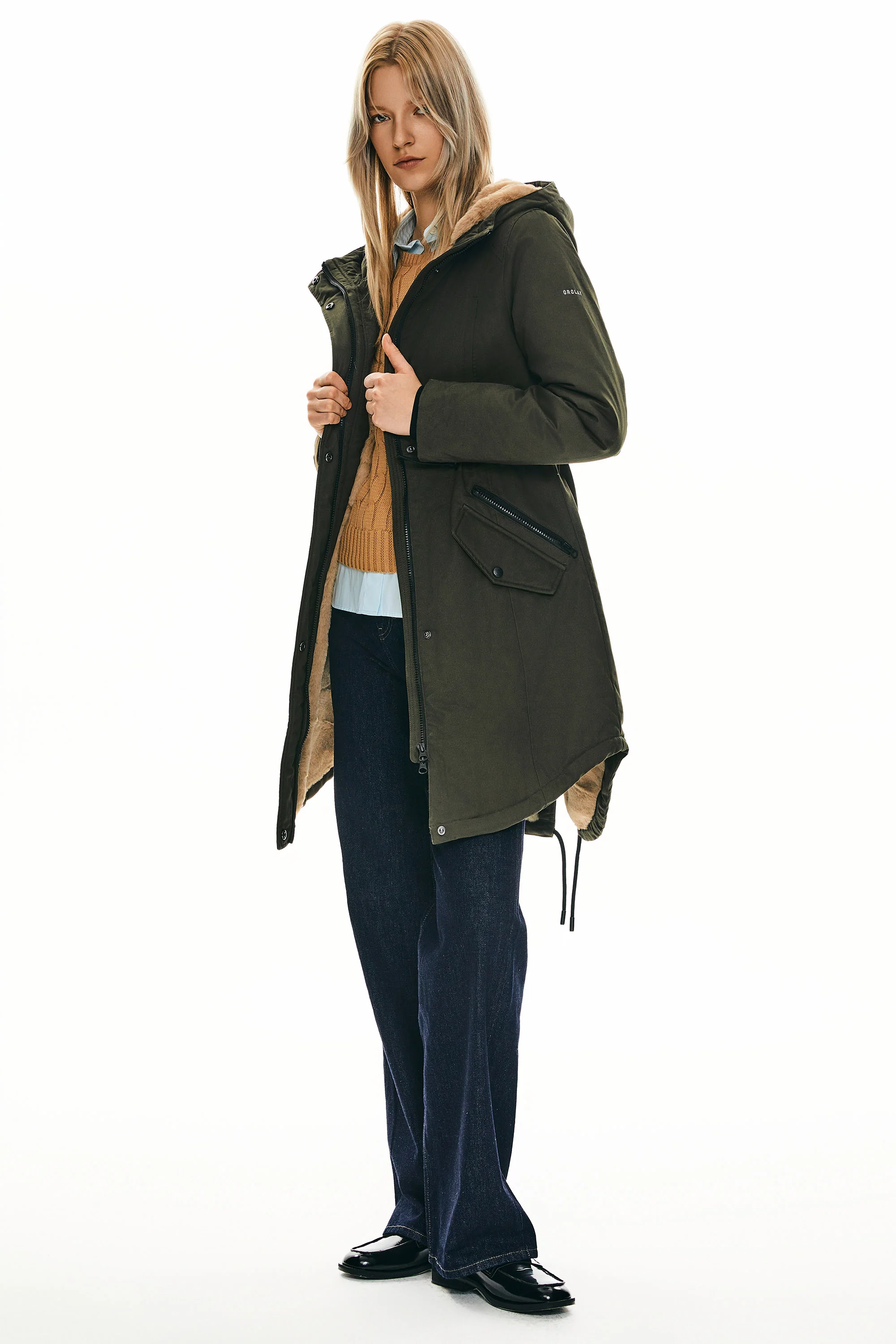 Fleece-Lined Hooded Parka Jacket with Pockets - Image 17