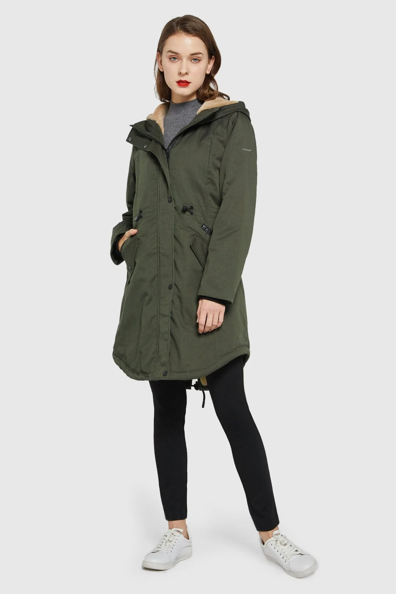 Fleece-Lined Hooded Parka Jacket with Pockets - Image 18