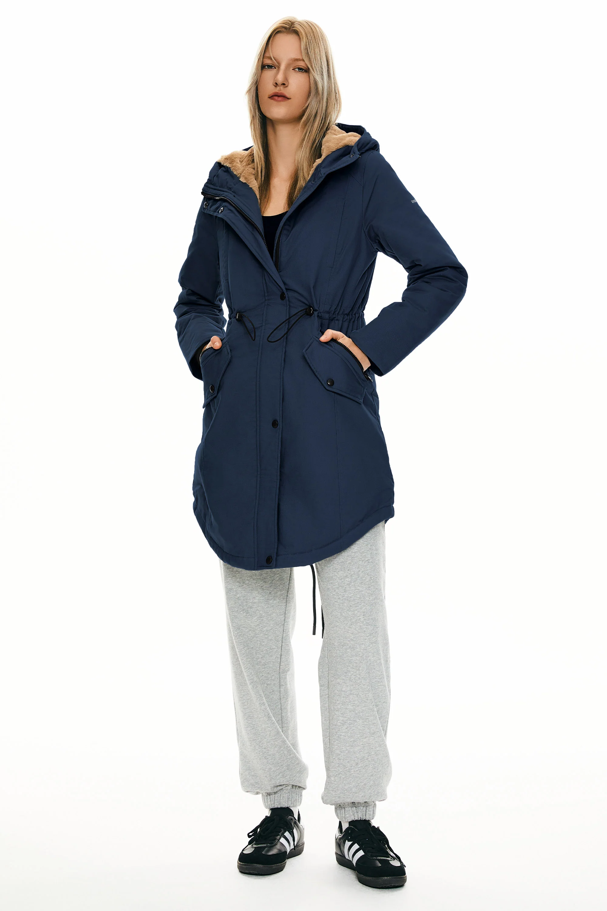 Fleece-Lined Hooded Parka Jacket with Pockets - Image 24