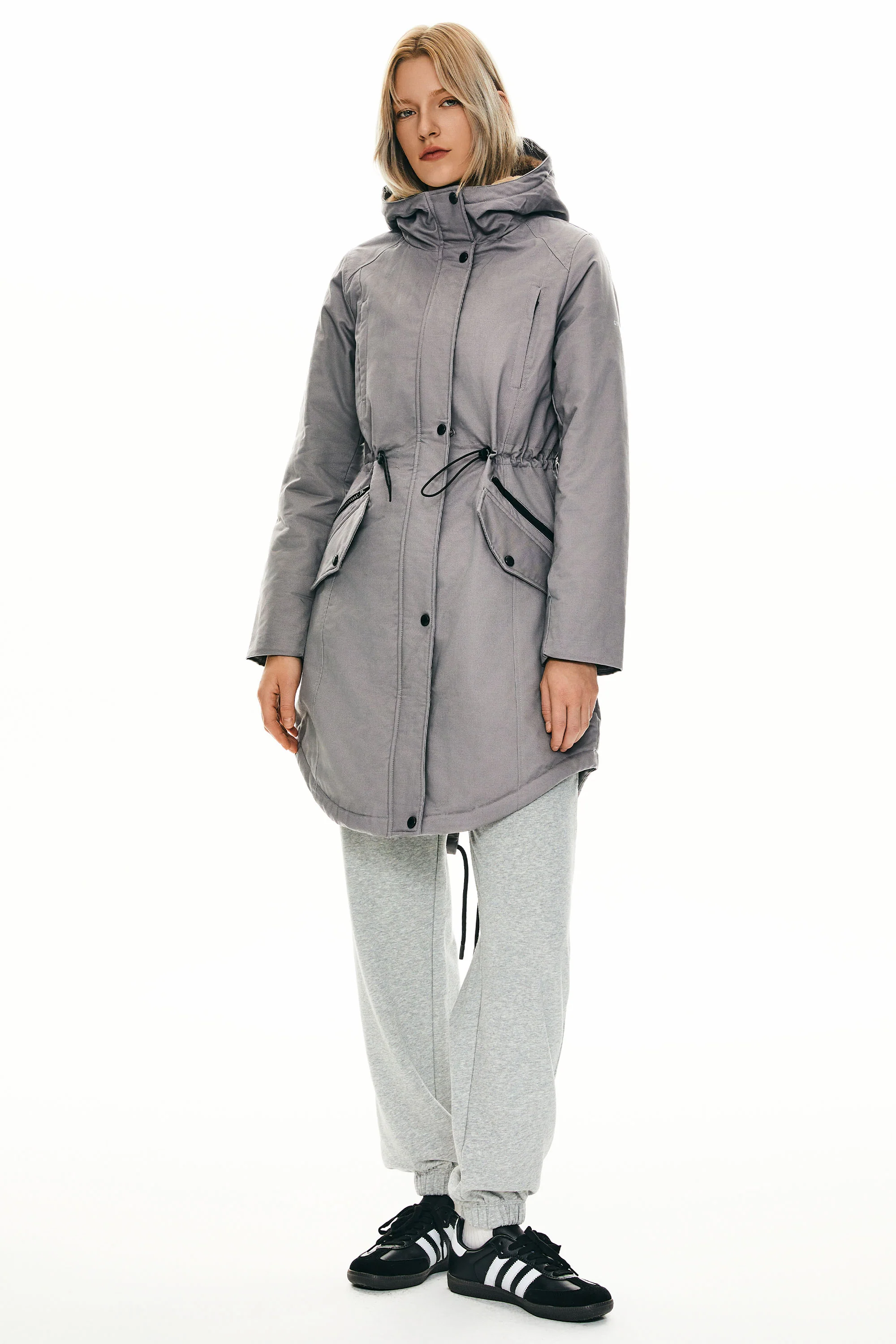 Fleece-Lined Hooded Parka Jacket with Pockets - Image 55