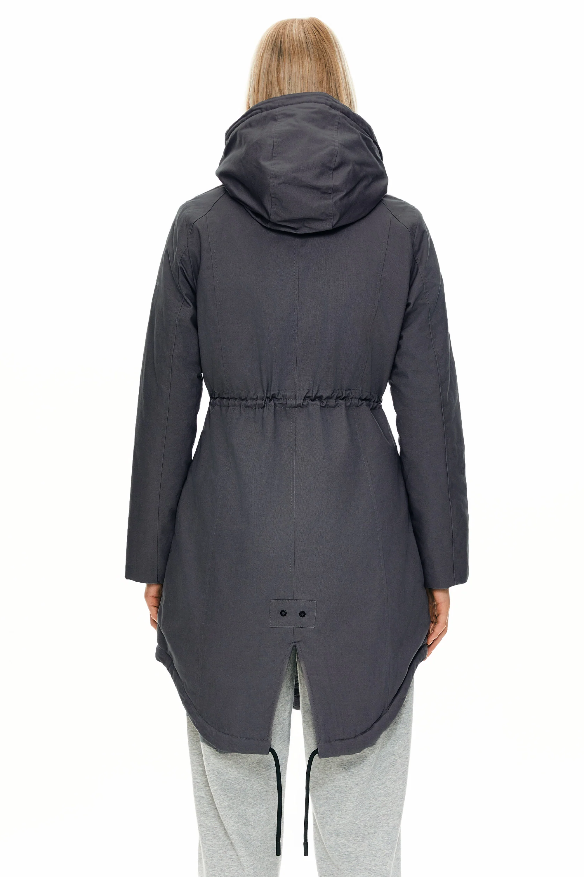 Fleece-Lined Hooded Parka Jacket with Pockets - Image 79