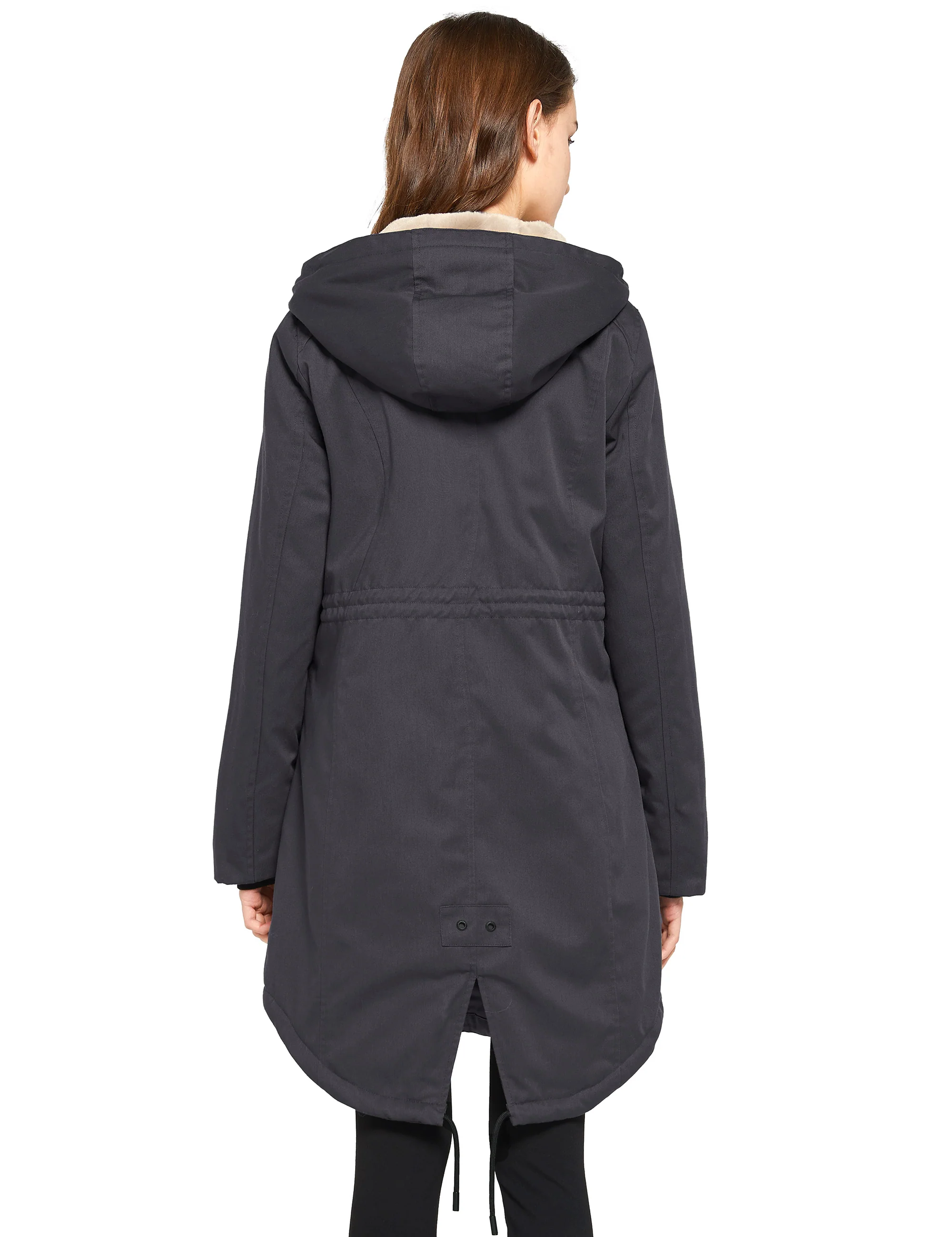 Fleece-Lined Hooded Parka Jacket with Pockets - Image 80