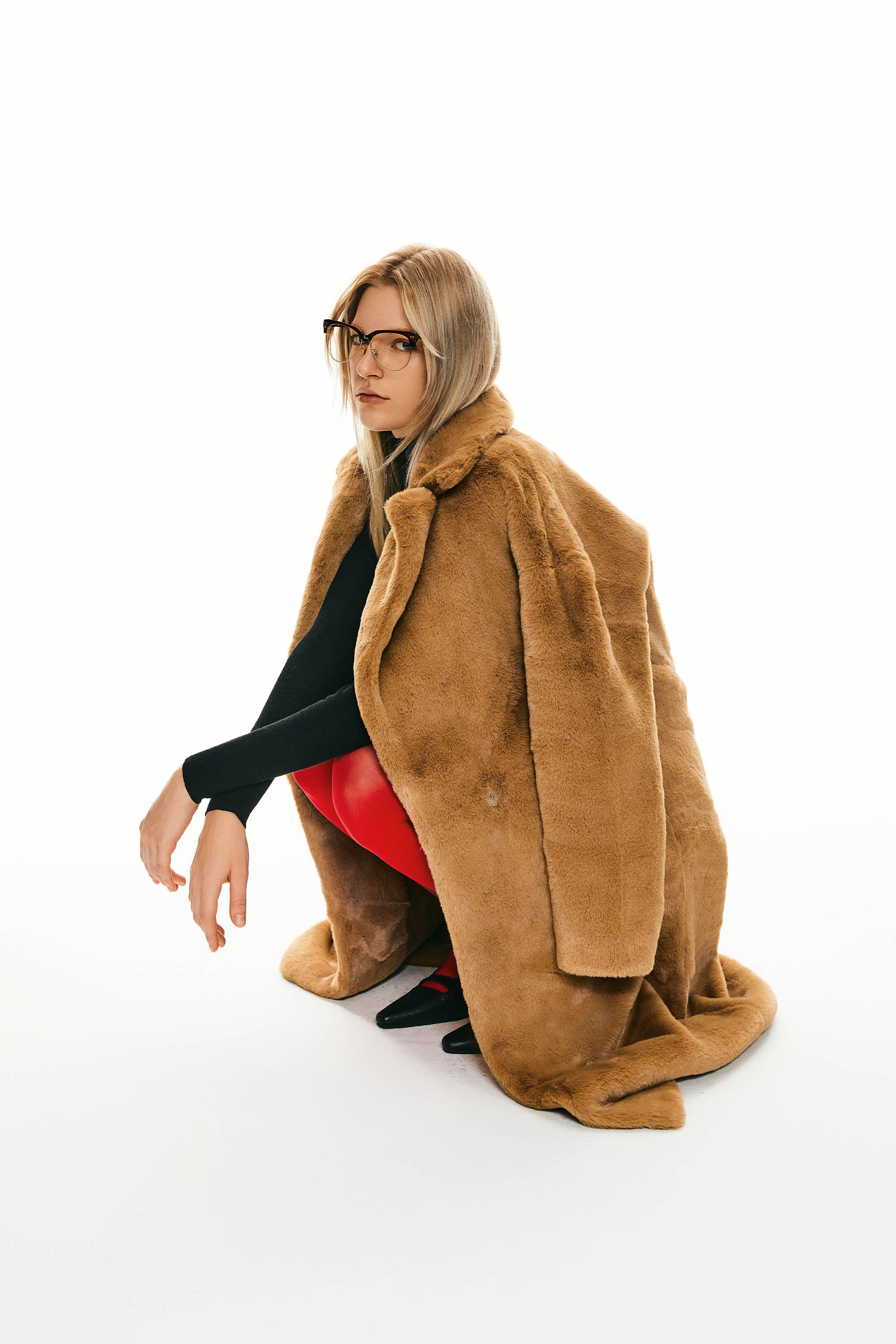 Oversized Long Sherpa Teddy Coat - Image 22