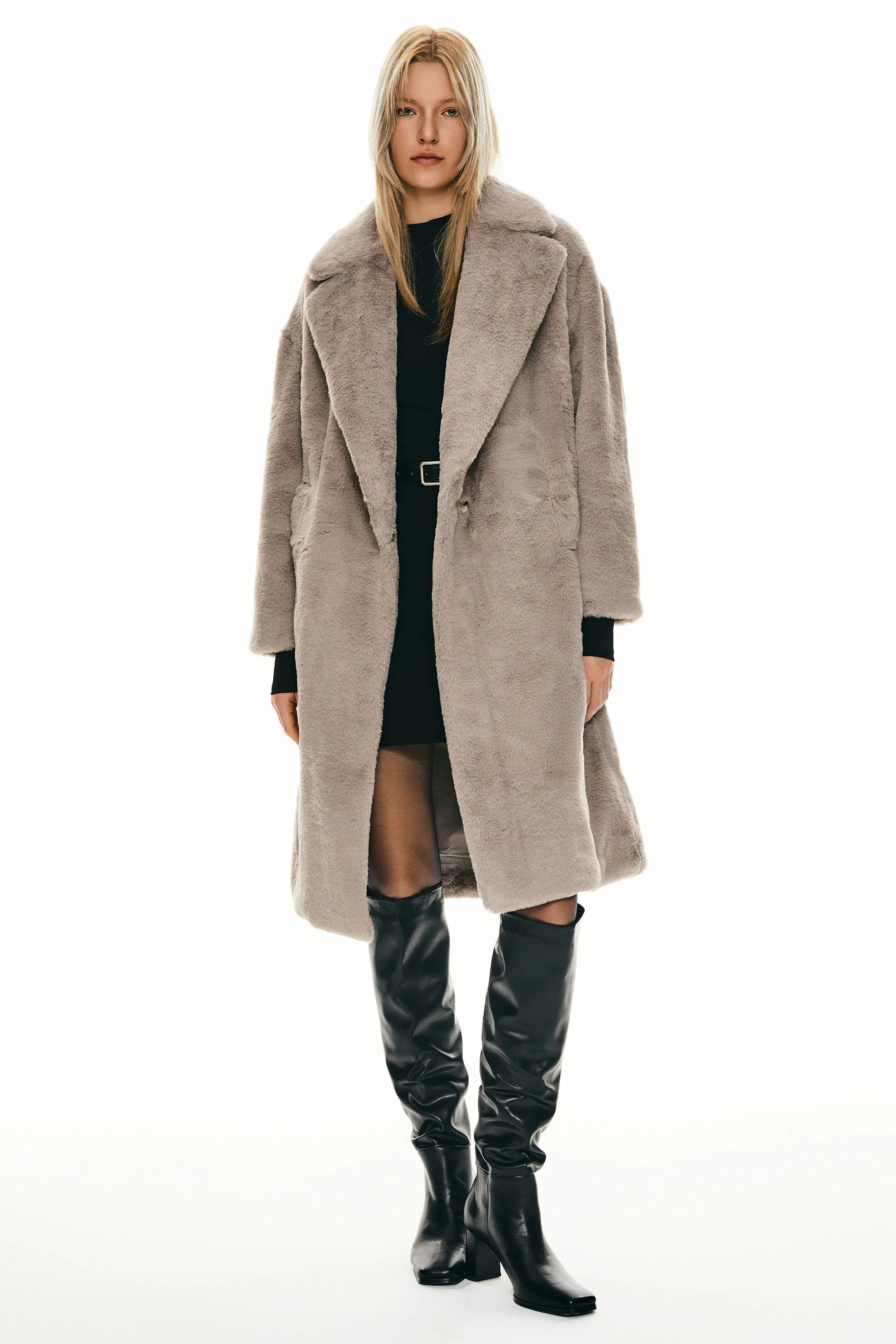 Oversized Long Sherpa Teddy Coat - Image 4