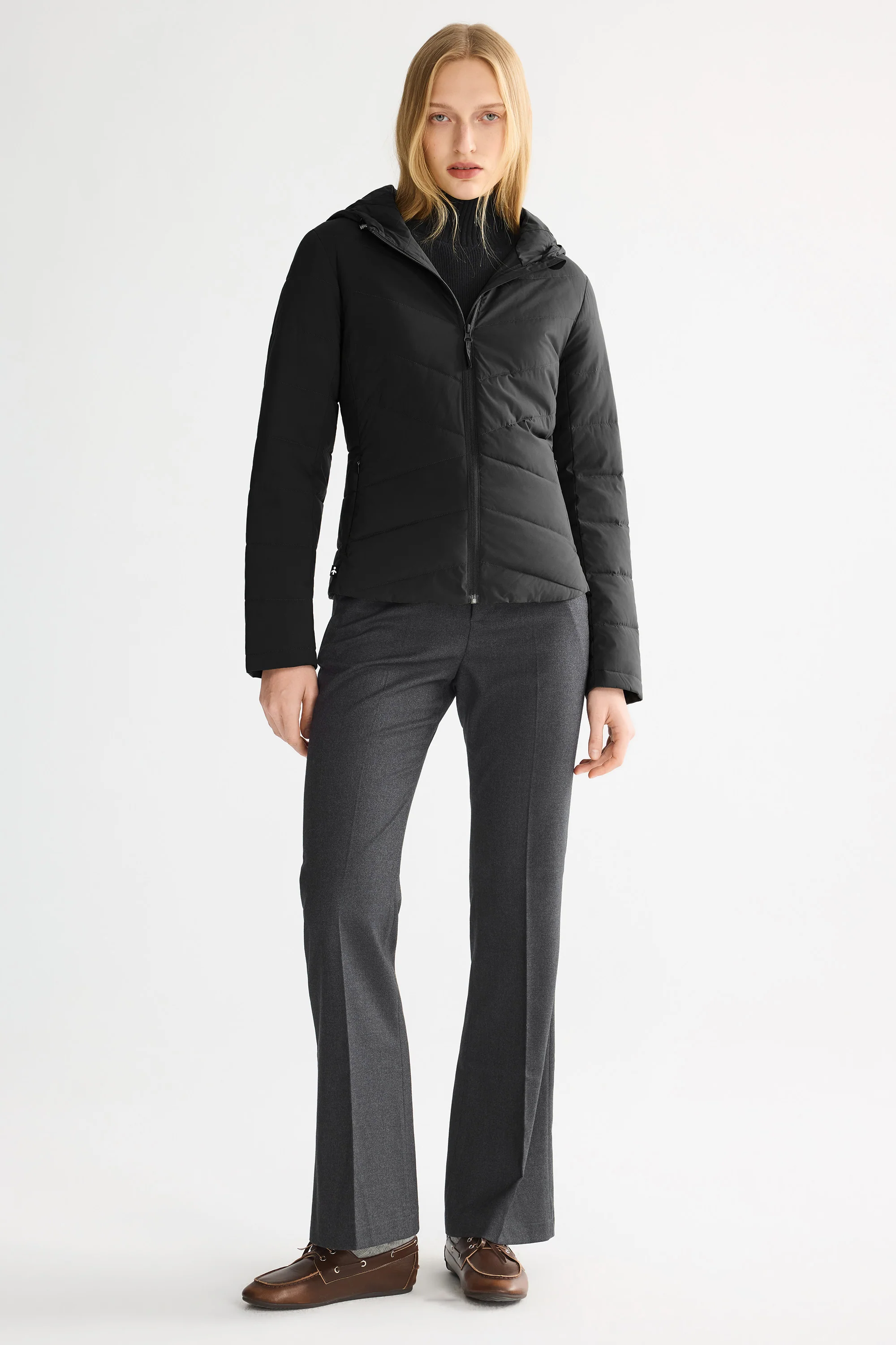 Flattering Quilted Puffer Lightweight Jacket with Hood - Image 7