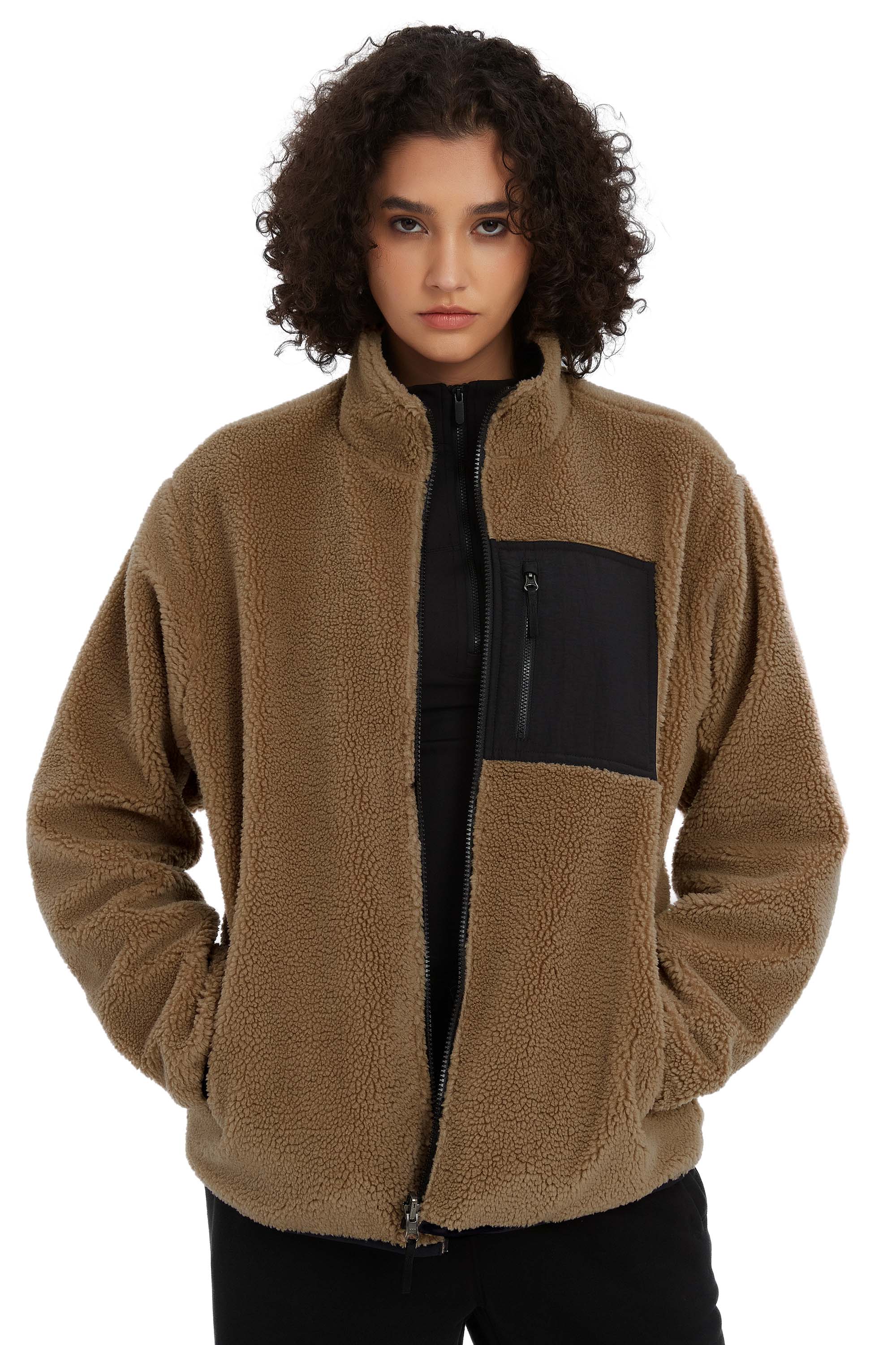 Reversible Fleece Jackets Full Zip Long Sleeve - Image 12