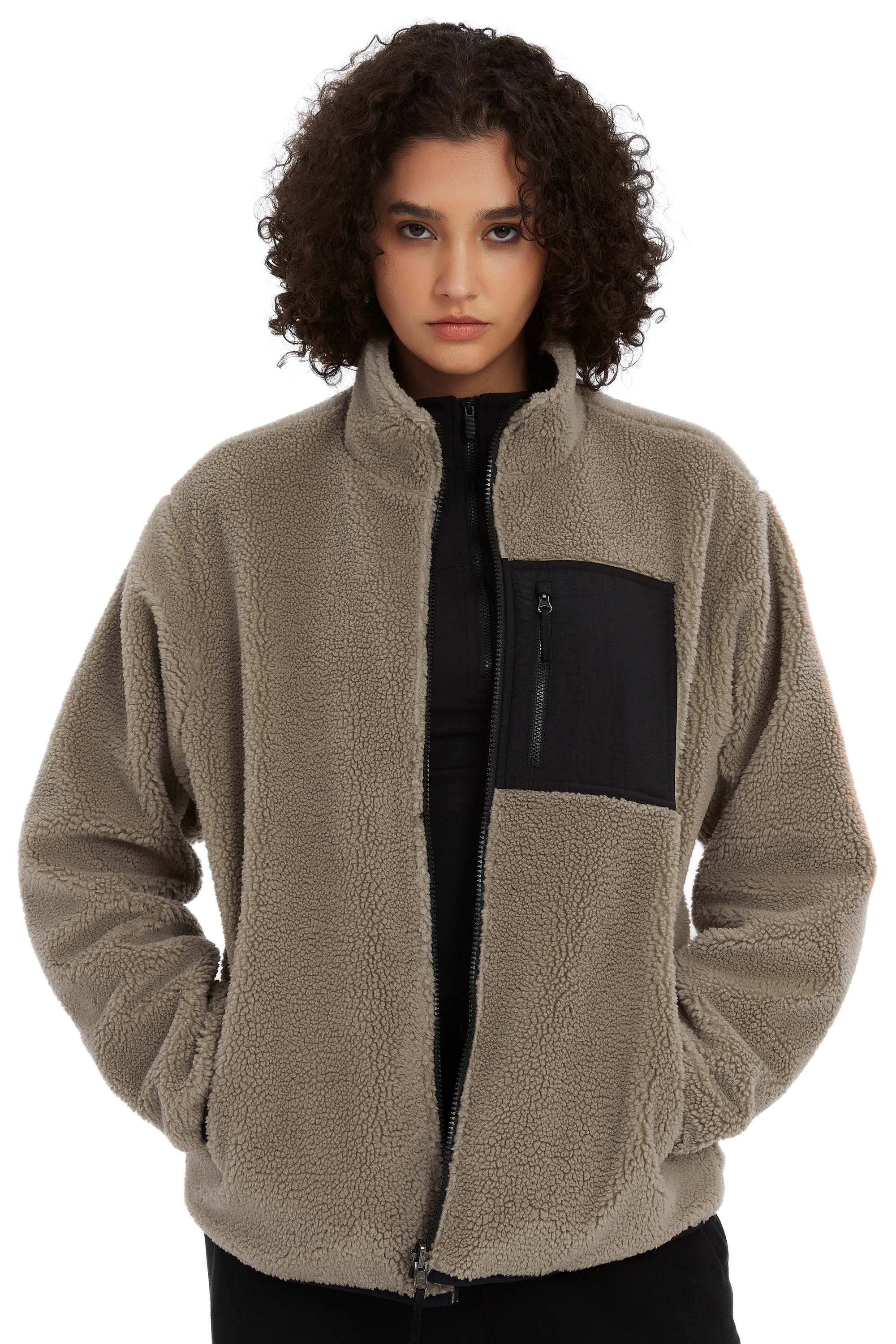 Reversible Fleece Jackets Full Zip Long Sleeve - Image 6