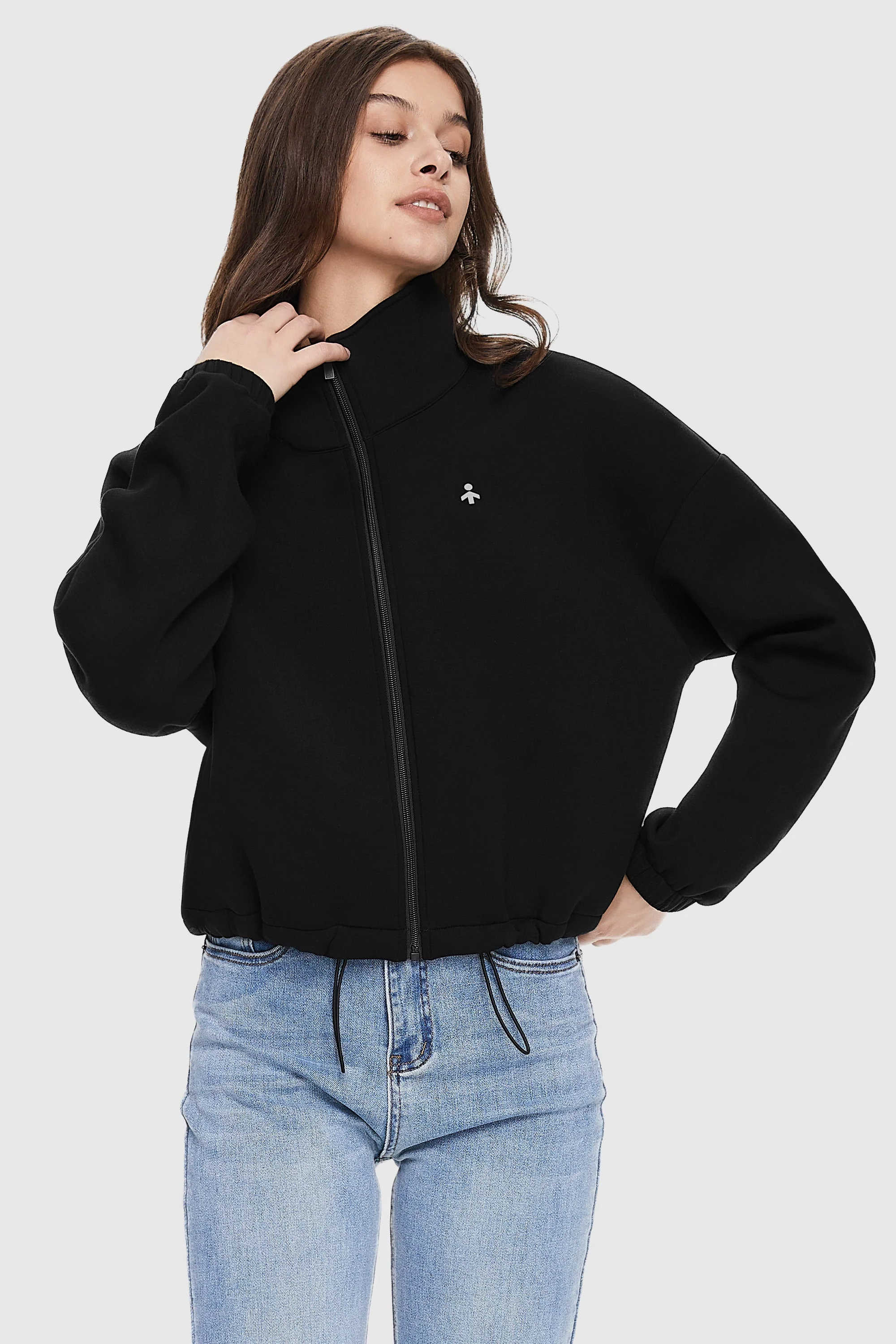 Full Zip Cropped Sweatshirt - Image 12