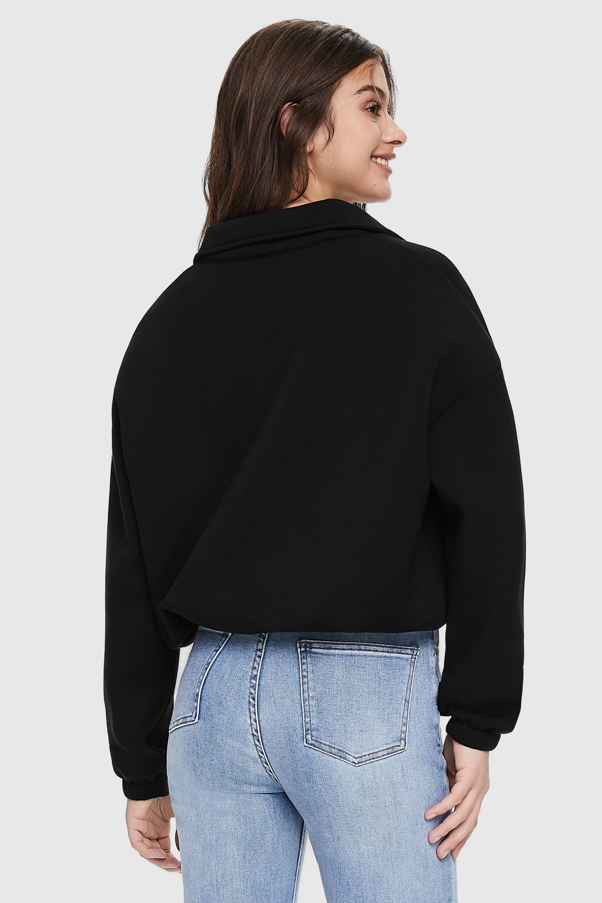 Full Zip Cropped Sweatshirt - Image 13
