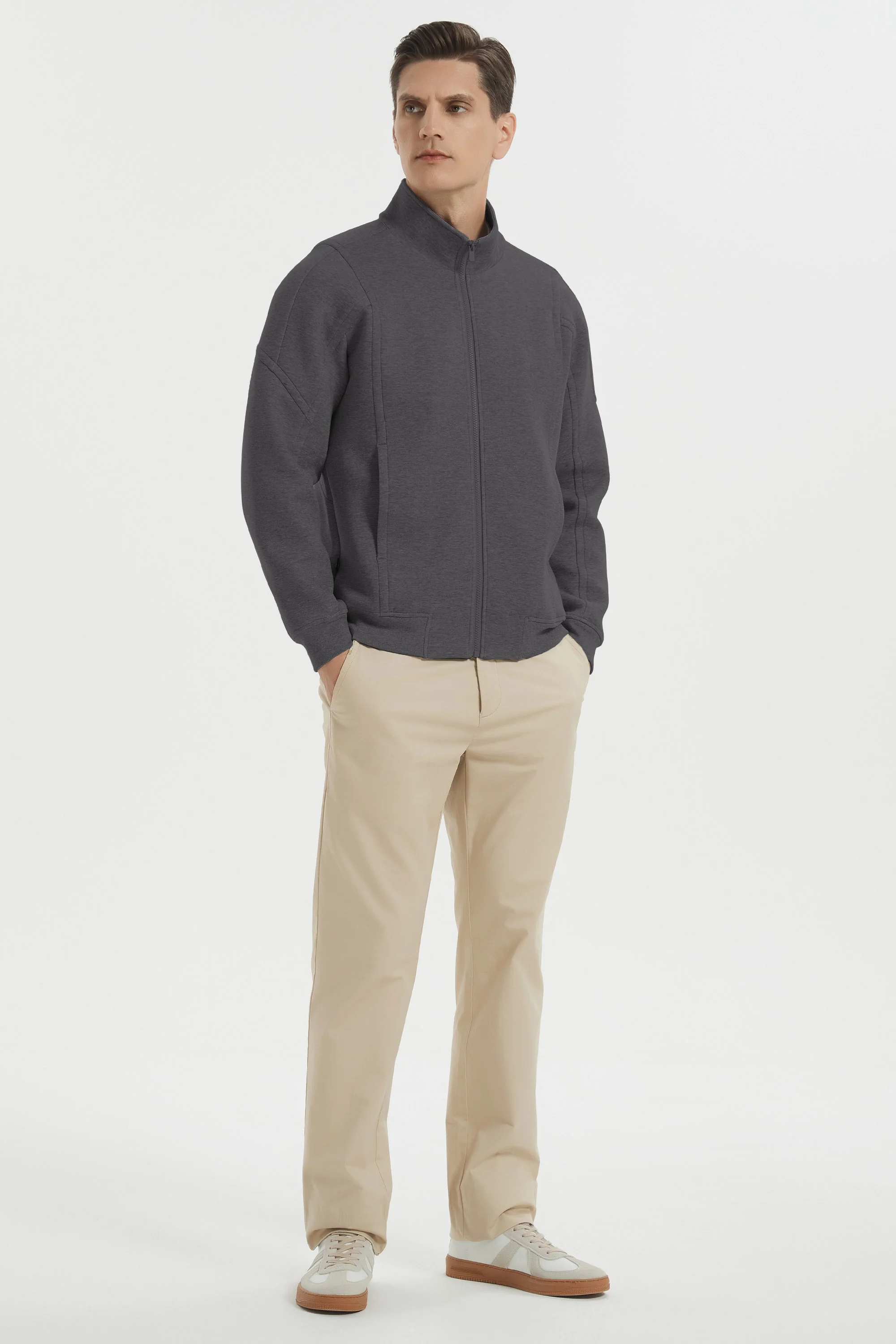 Full Zip Up Sweatshirt Long Sleeve Casual Jacket - Image 6