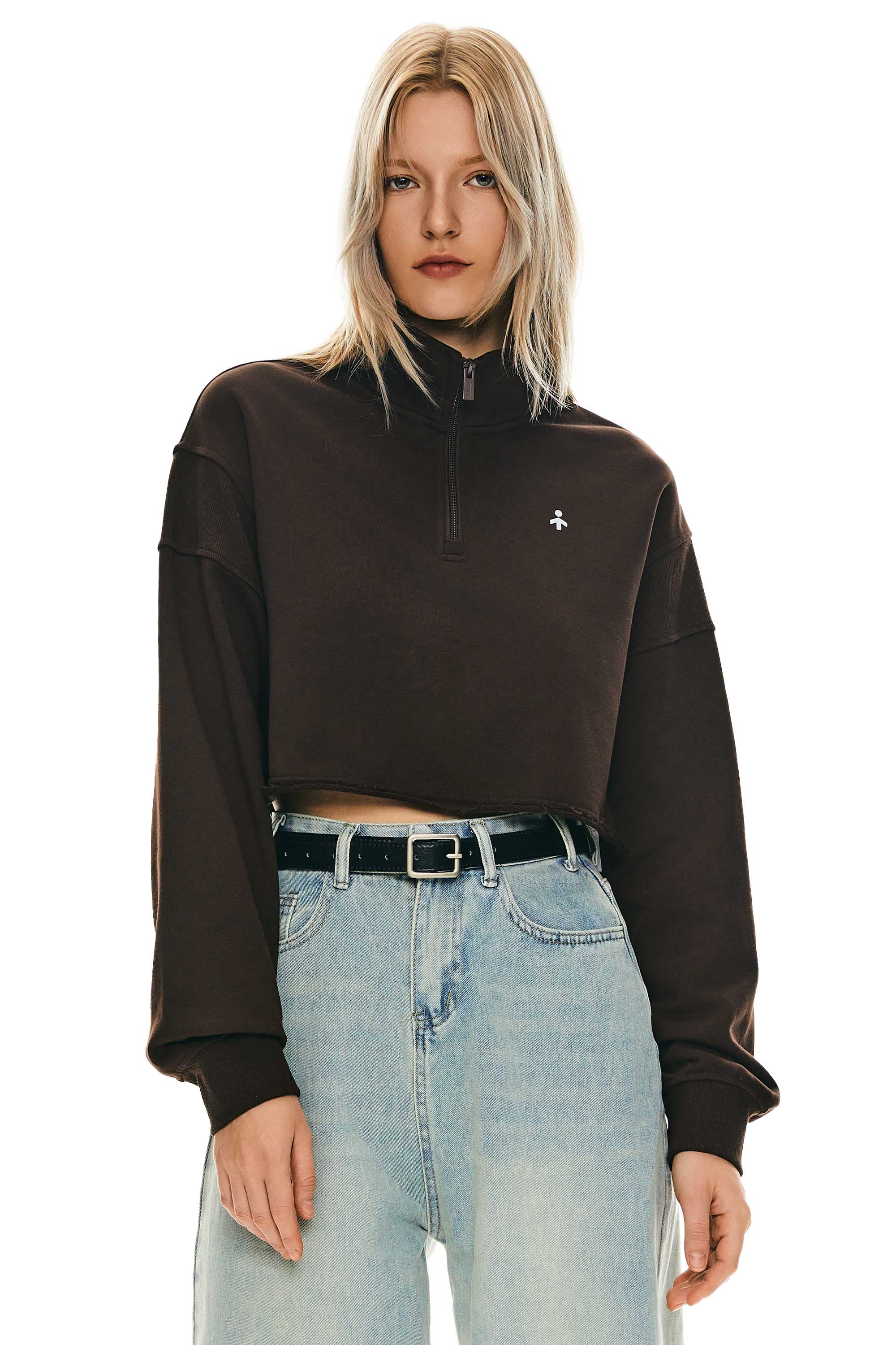 Half Zip Crop Sweatshirts - Image 16