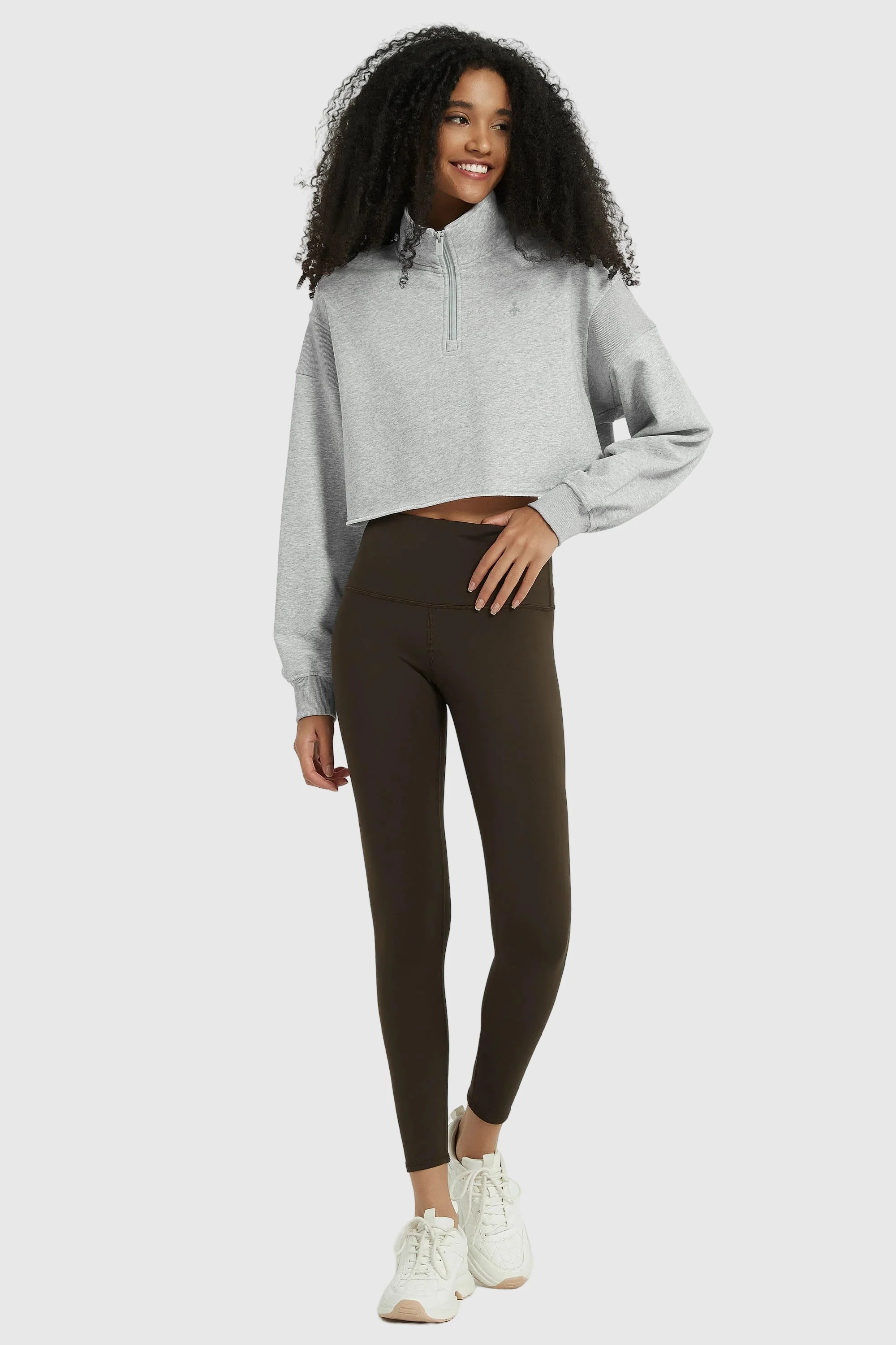 Half Zip Crop Sweatshirts - Image 3