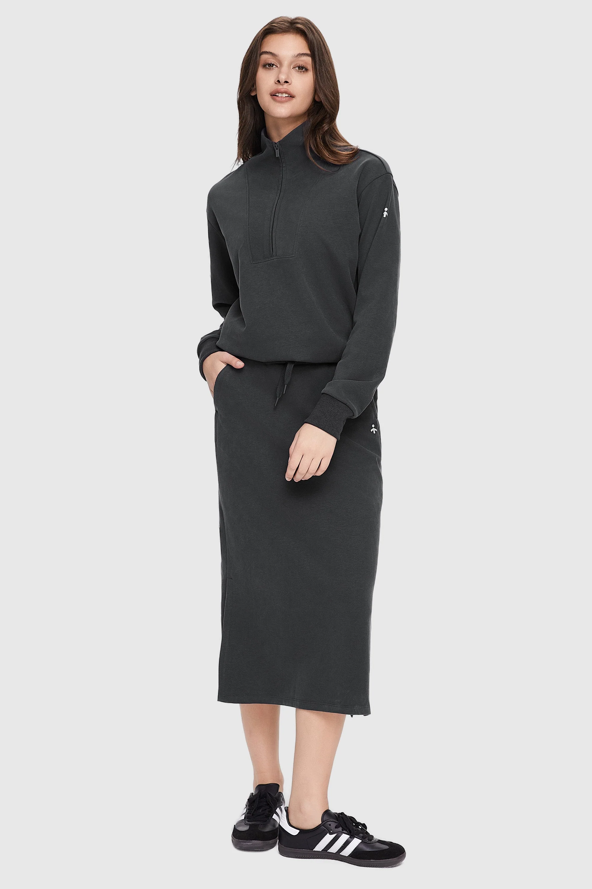 Half Zip High Neck Sweatshirt - Image 6