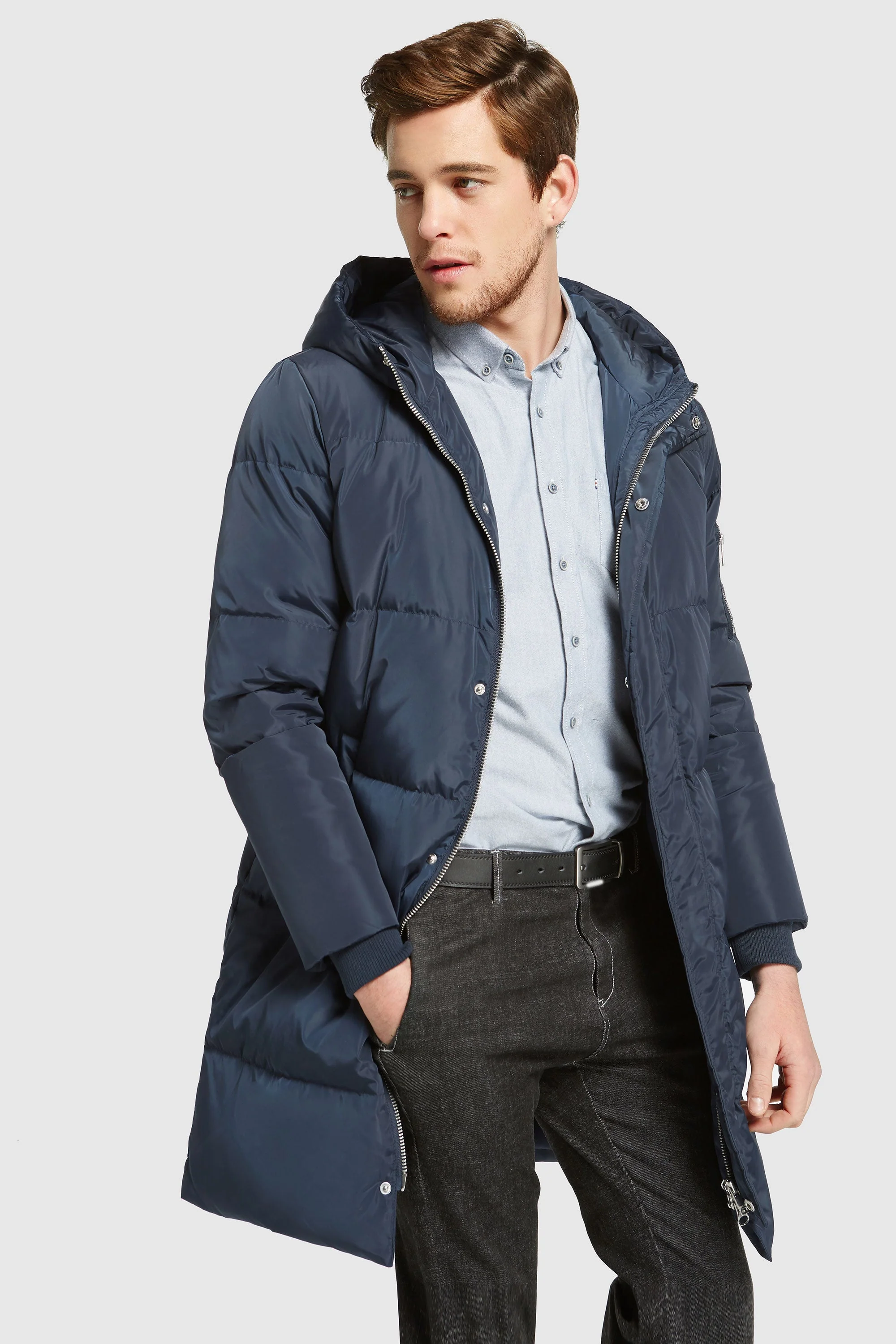 Knee Length Winter Thickened Down Jacket - Image 15