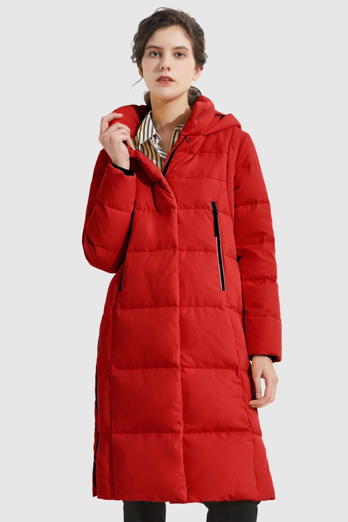Knee Length Thickened Down Jacket - Image 11