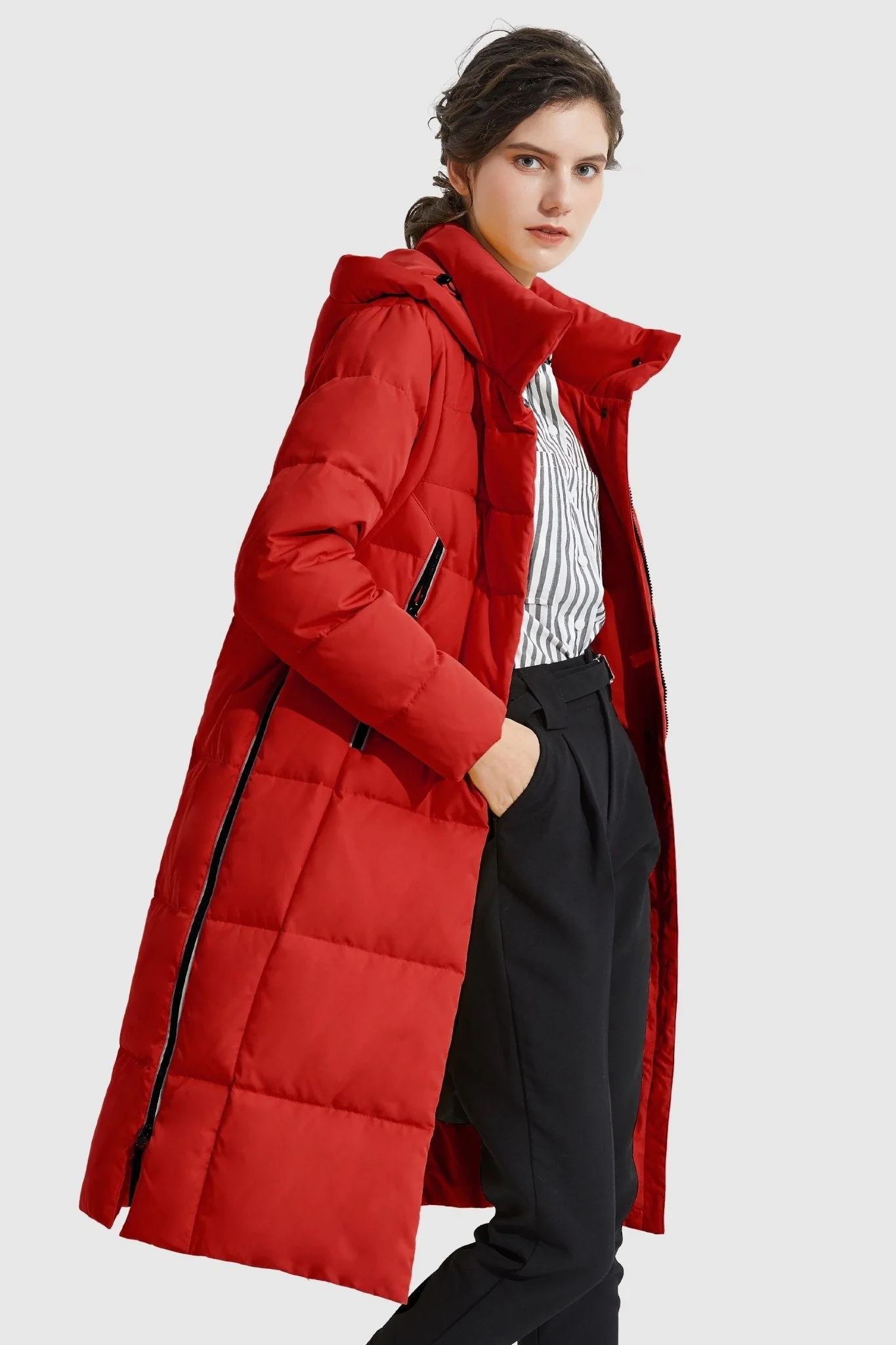 Knee Length Thickened Down Jacket - Image 12