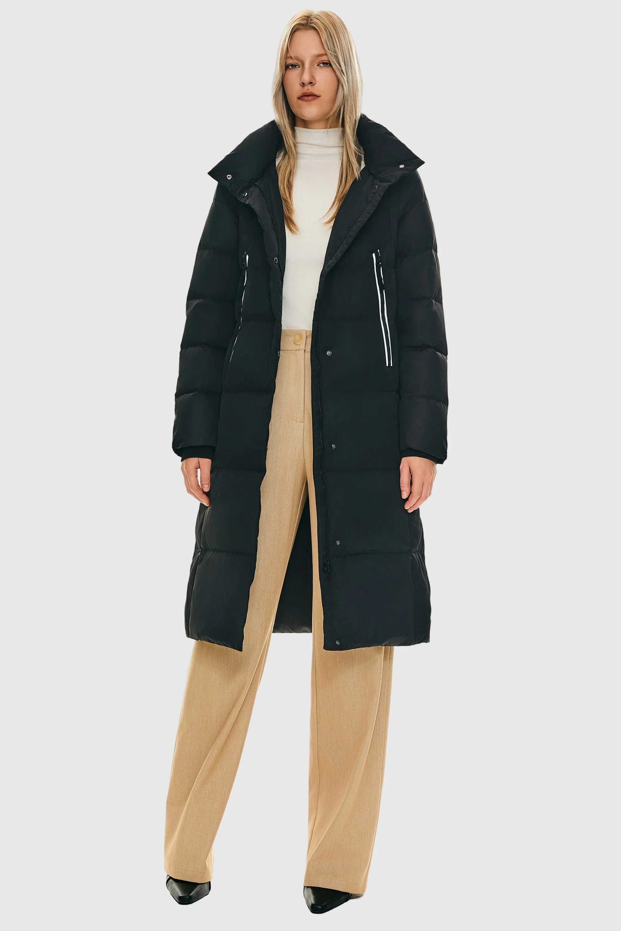 Knee Length Thickened Down Jacket - Image 14