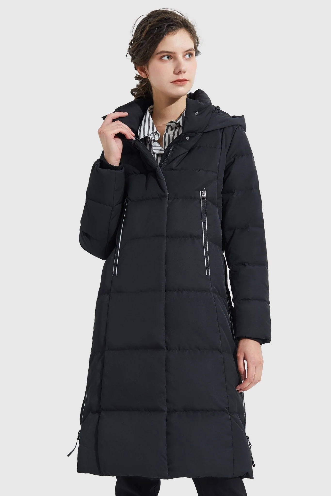 Knee Length Thickened Down Jacket - Image 20