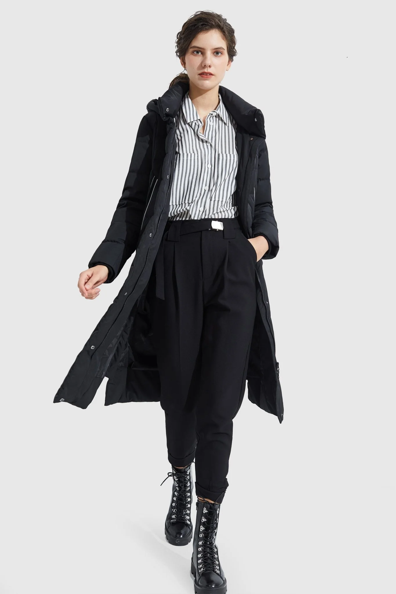 Knee Length Thickened Down Jacket - Image 21