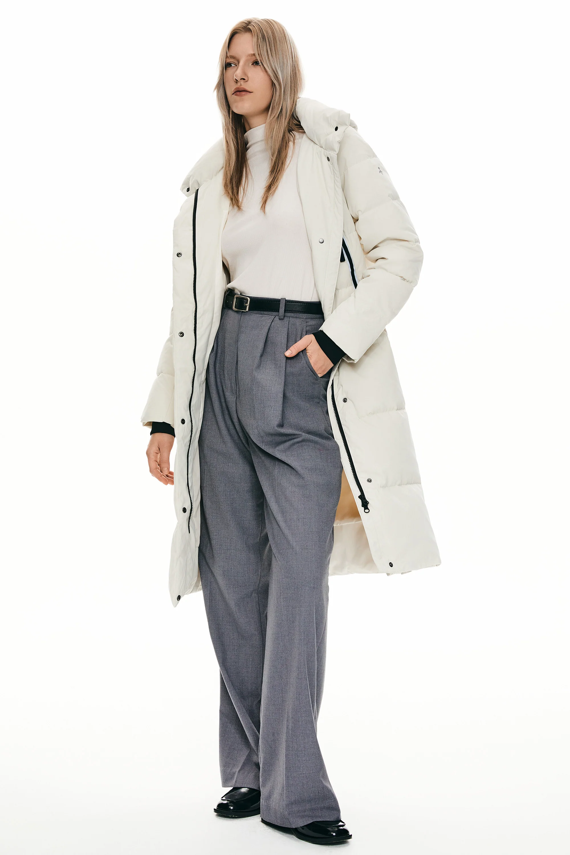 Knee Length Thickened Down Jacket - Image 31