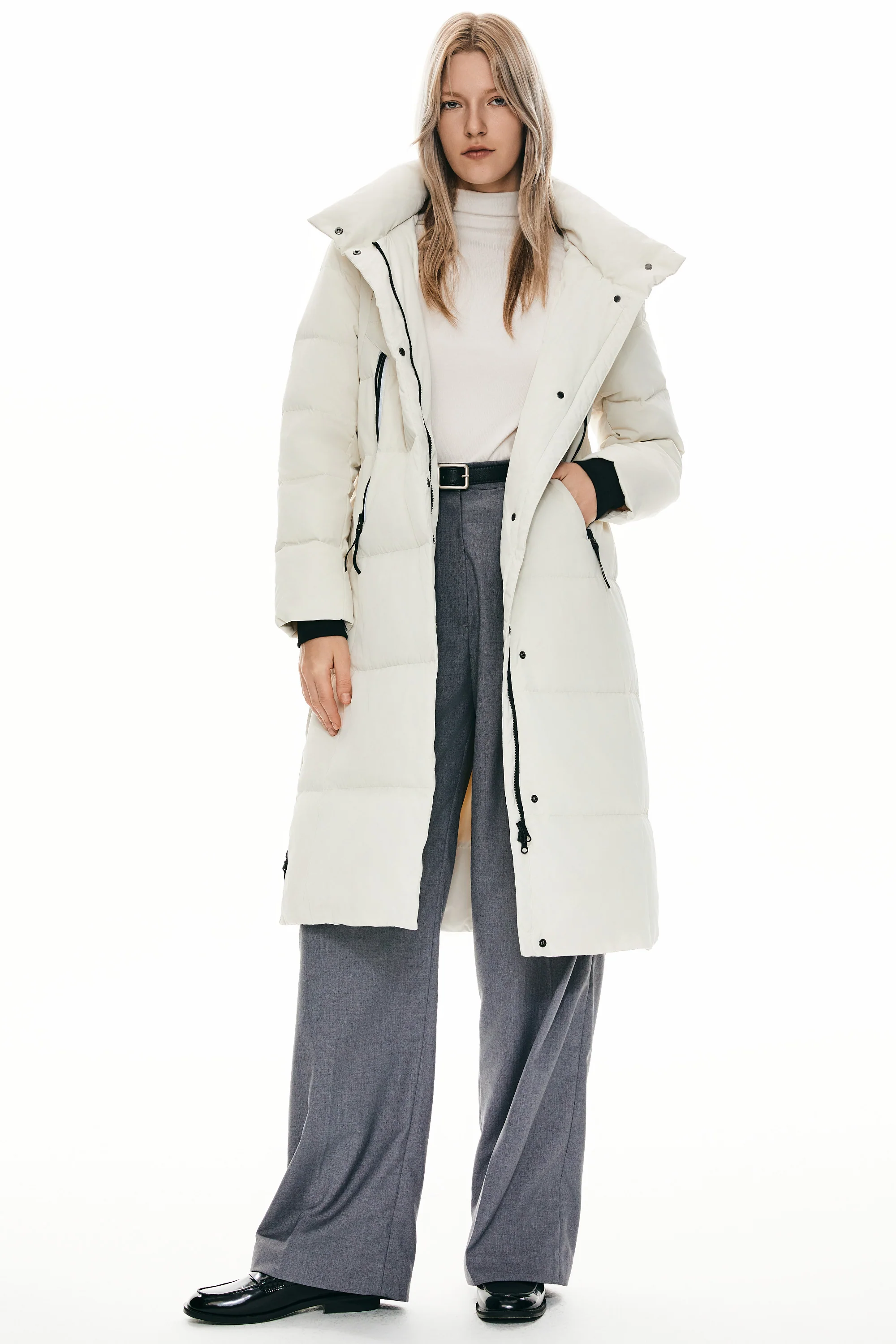 Knee Length Thickened Down Jacket - Image 34