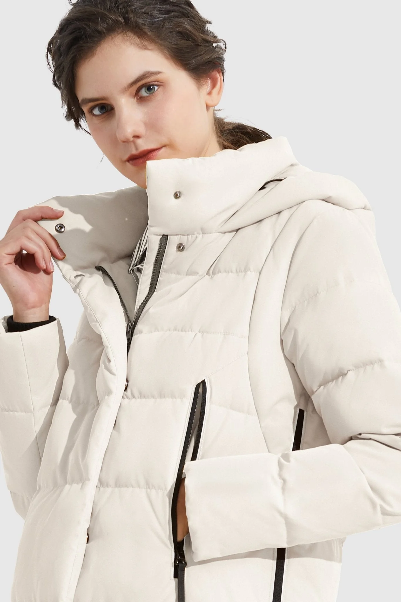Knee Length Thickened Down Jacket - Image 44