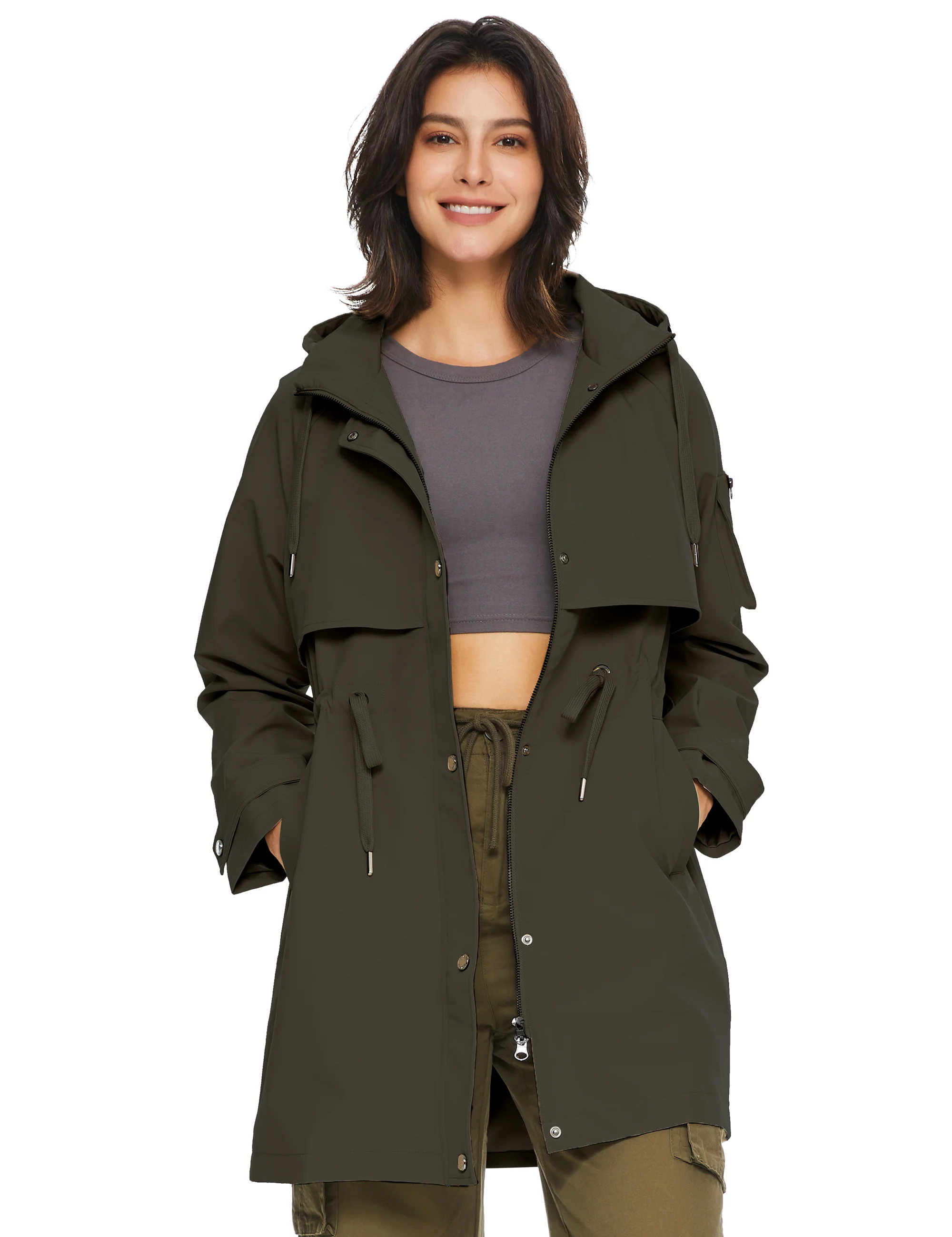 Long Hooded Windbreaker - Image 11