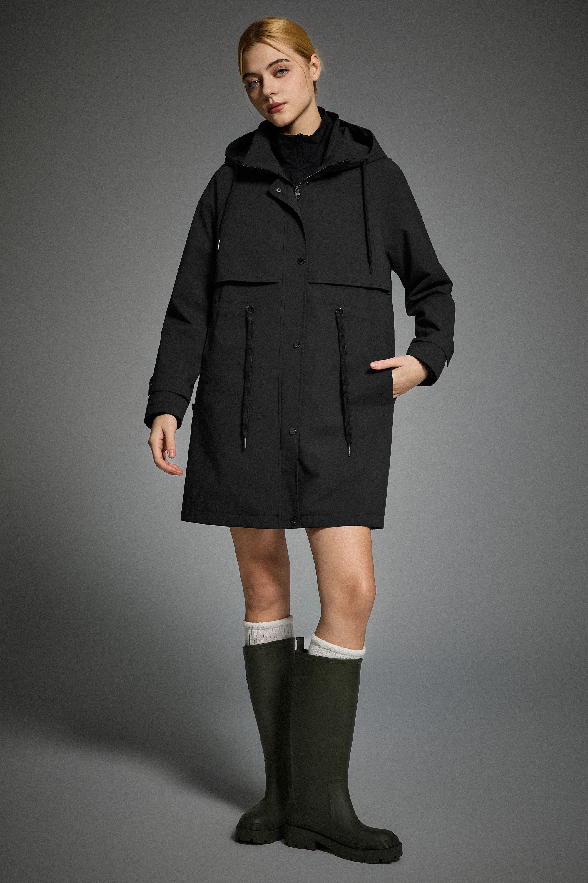 Long Hooded Windbreaker - Image 31
