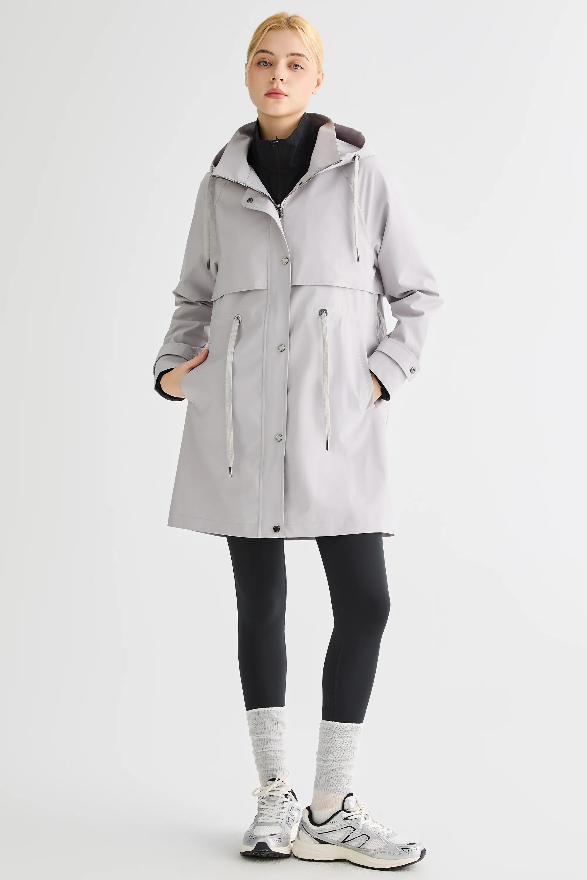Long Hooded Windbreaker - Image 44