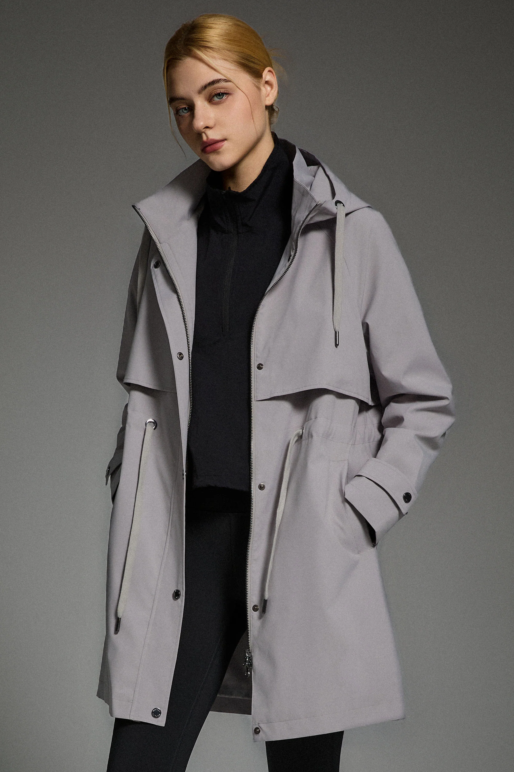 Long Hooded Windbreaker - Image 47
