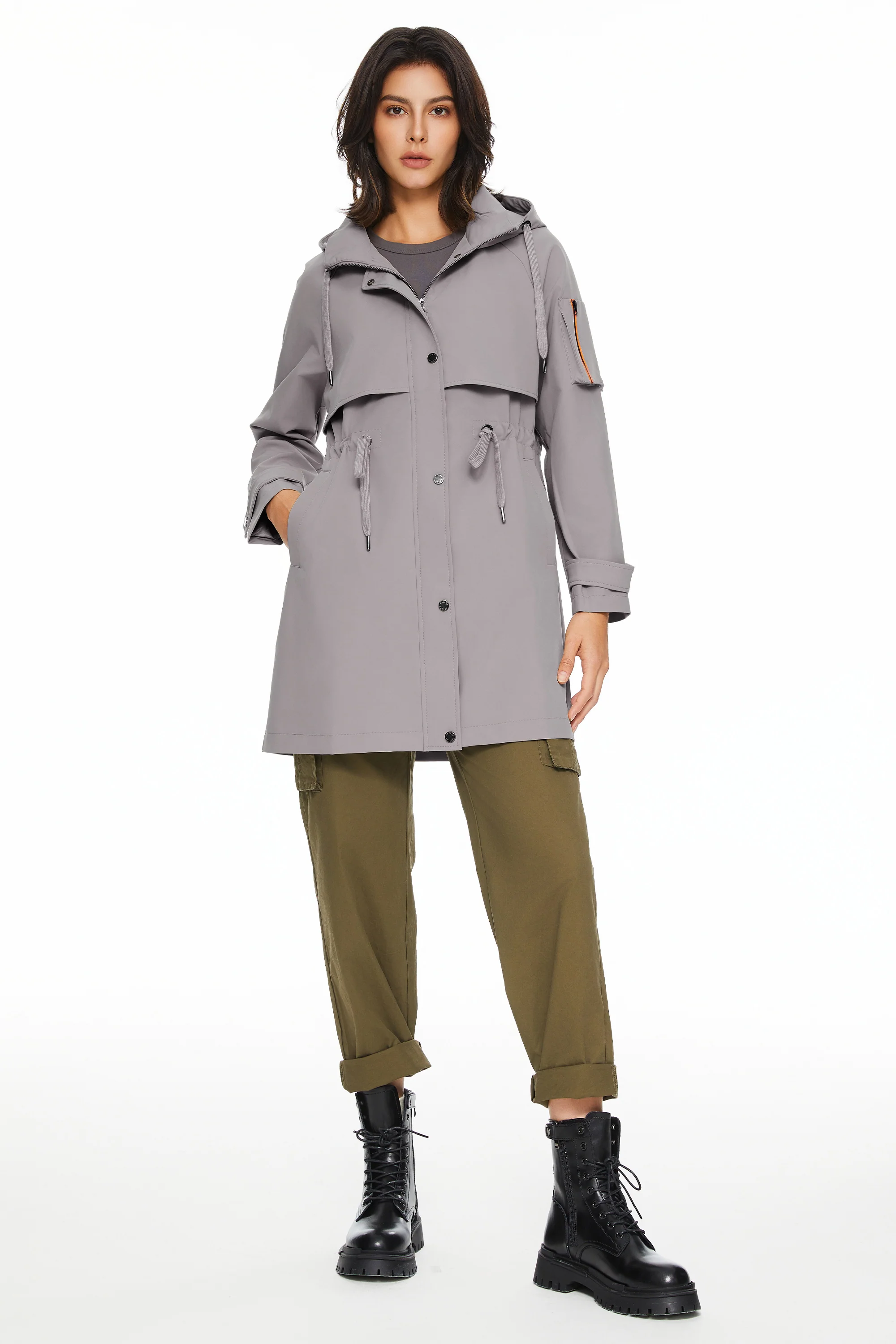 Long Hooded Windbreaker - Image 49