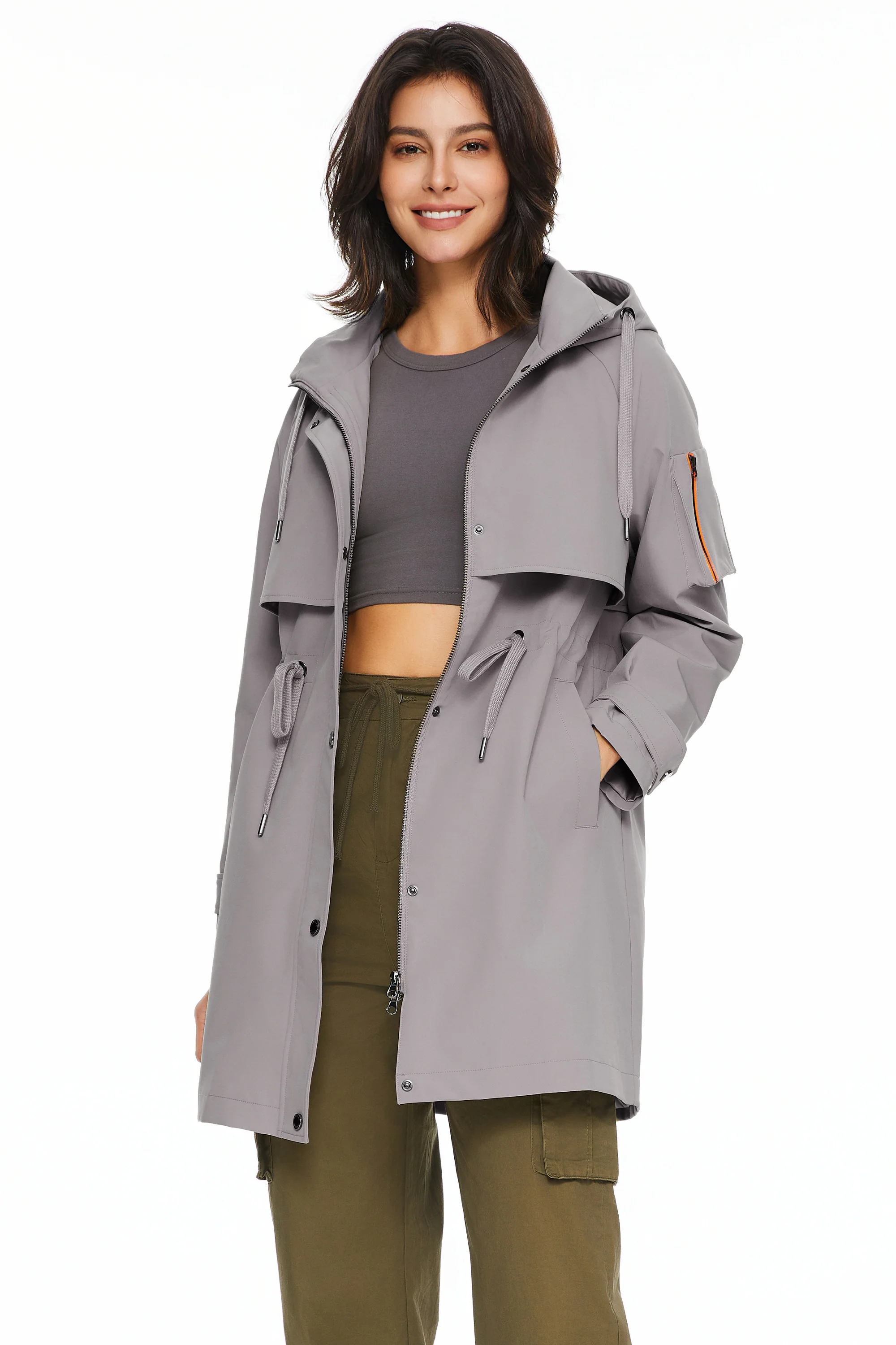Long Hooded Windbreaker - Image 52