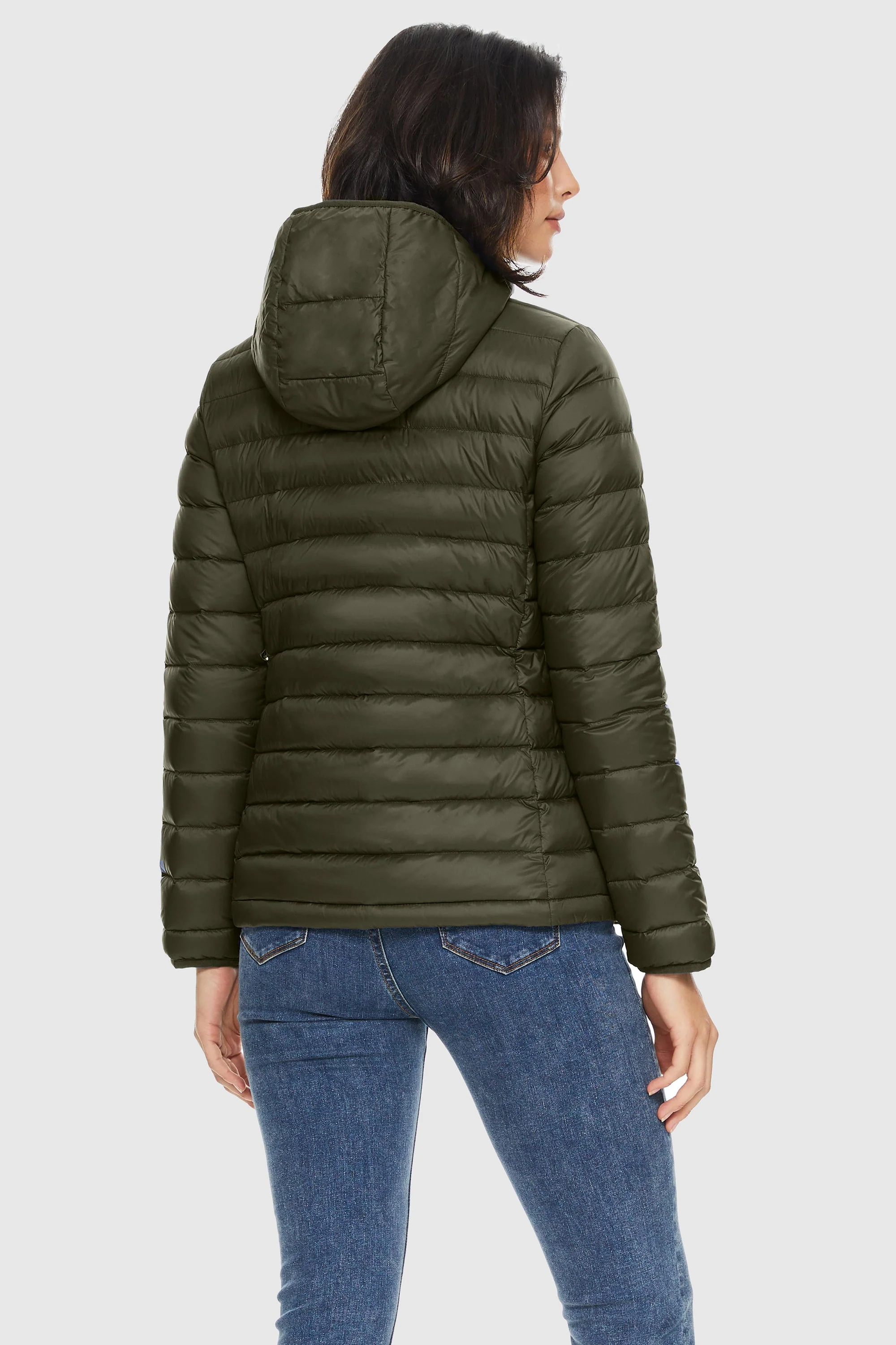 Lightweight Packable Down Jacket with Stand Collar with hood - Image 19