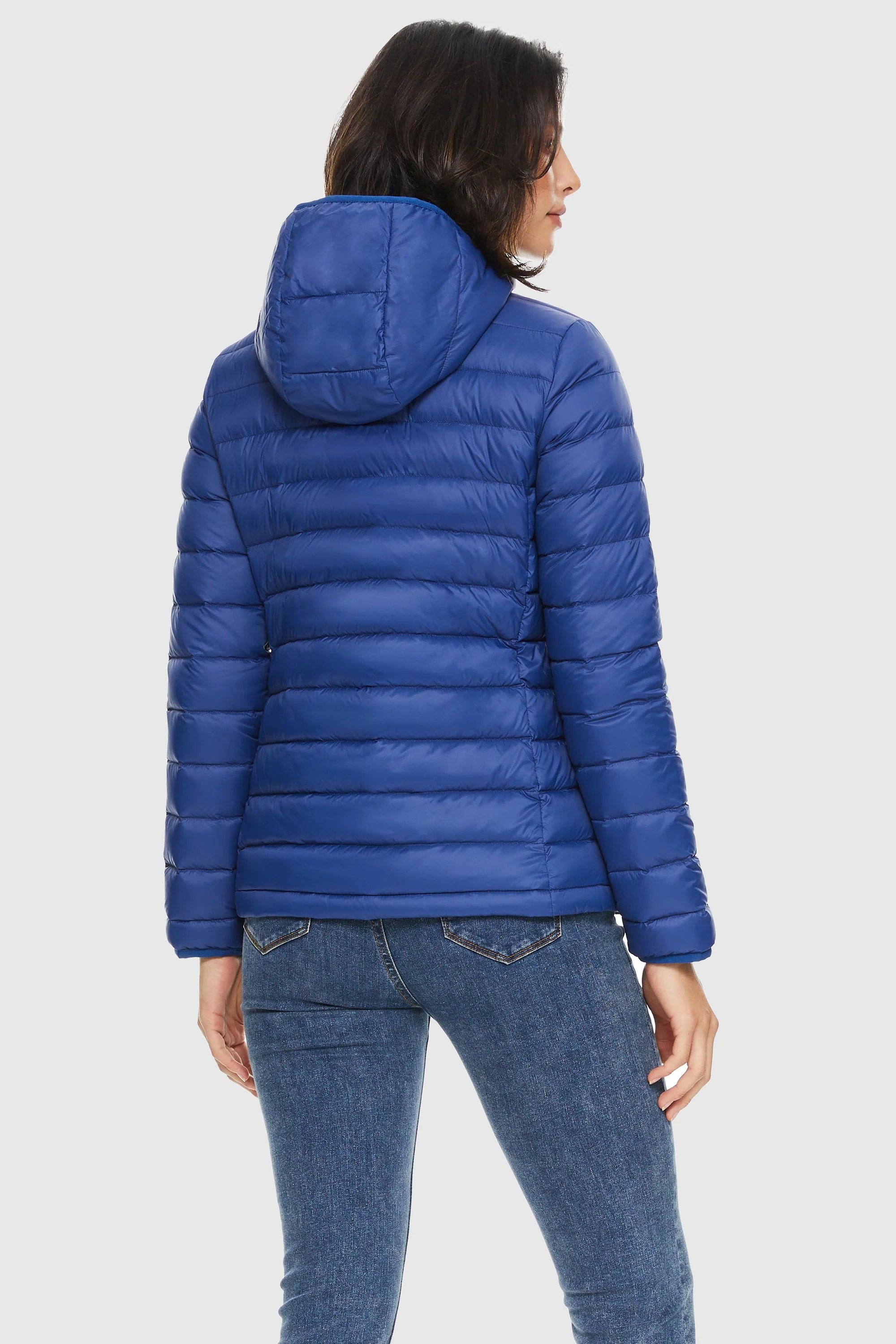 Lightweight Packable Down Jacket with Stand Collar with hood - Image 4