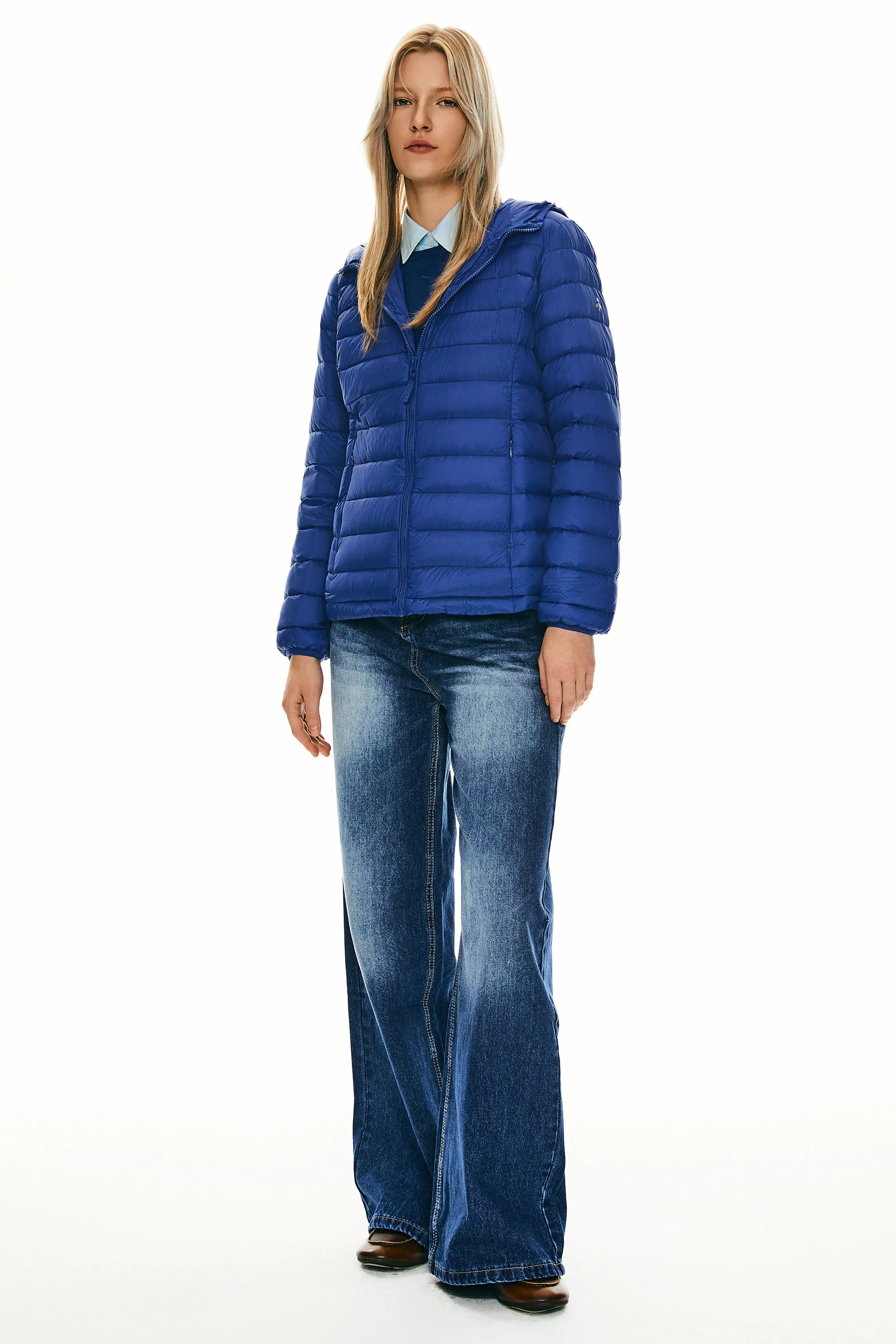 Lightweight Packable Down Jacket with Stand Collar with hood - Image 5
