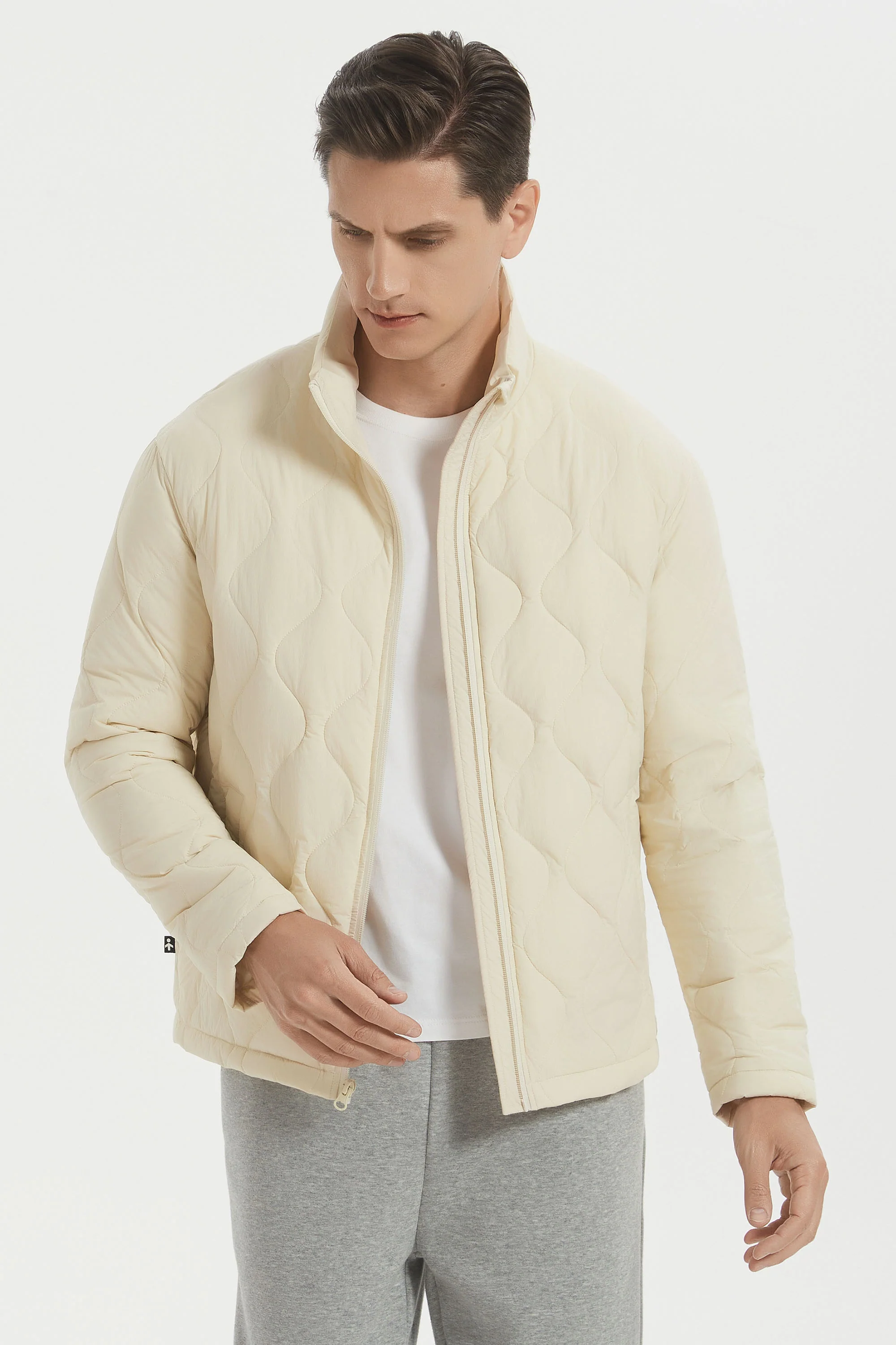 Lightweight Quilted Down Bomber Jackets Full Zip - Image 10