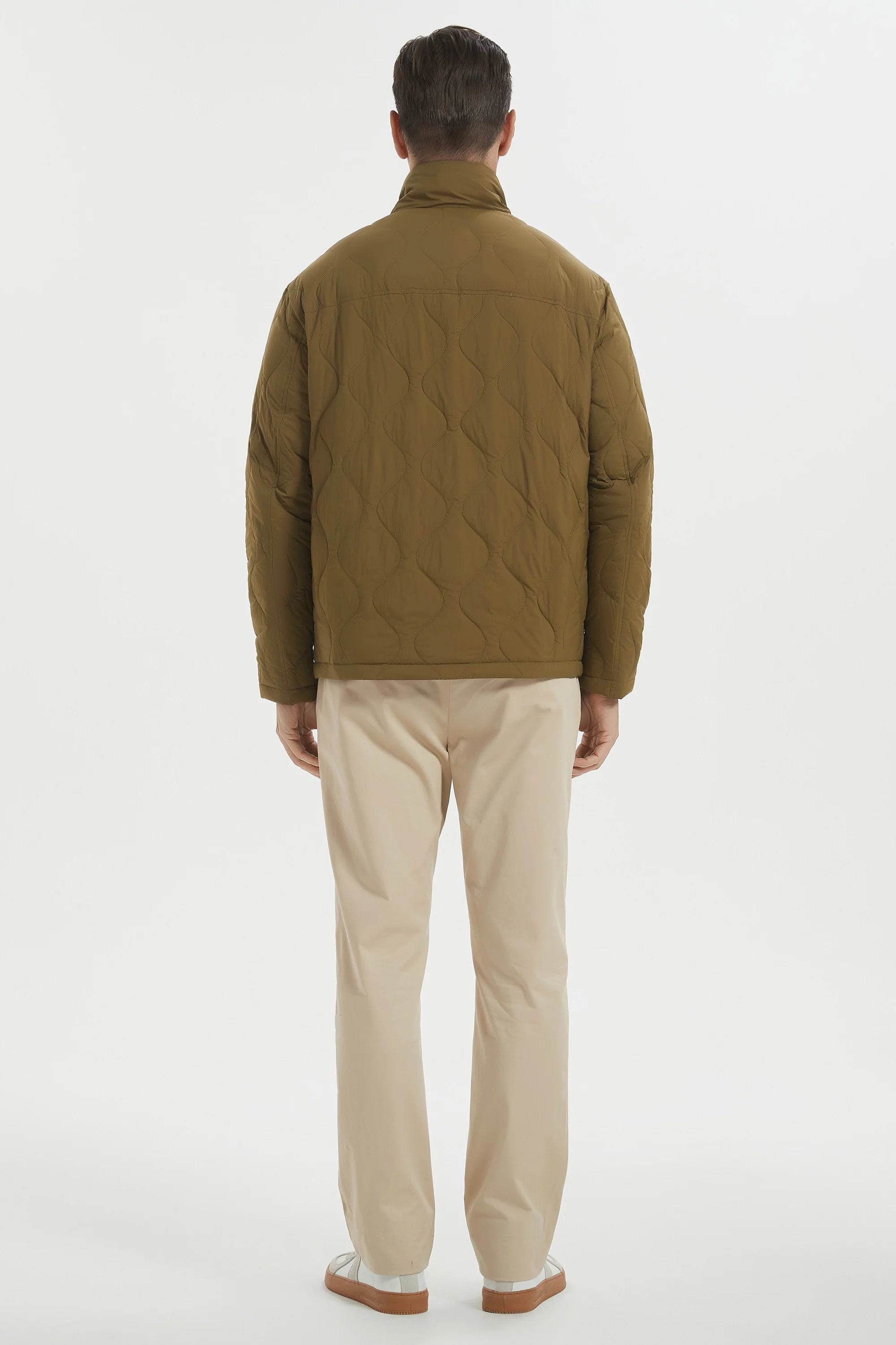 Lightweight Quilted Down Bomber Jackets Full Zip - Image 16