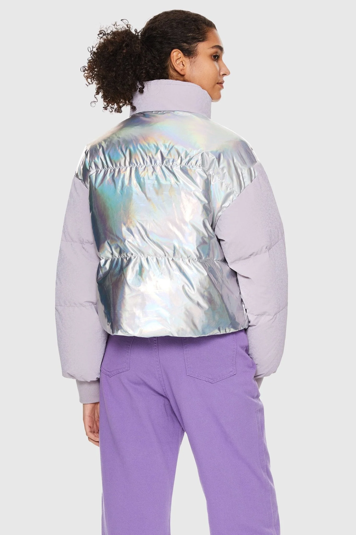Colorlay Chrome Cropped Down Puffer - Image 3